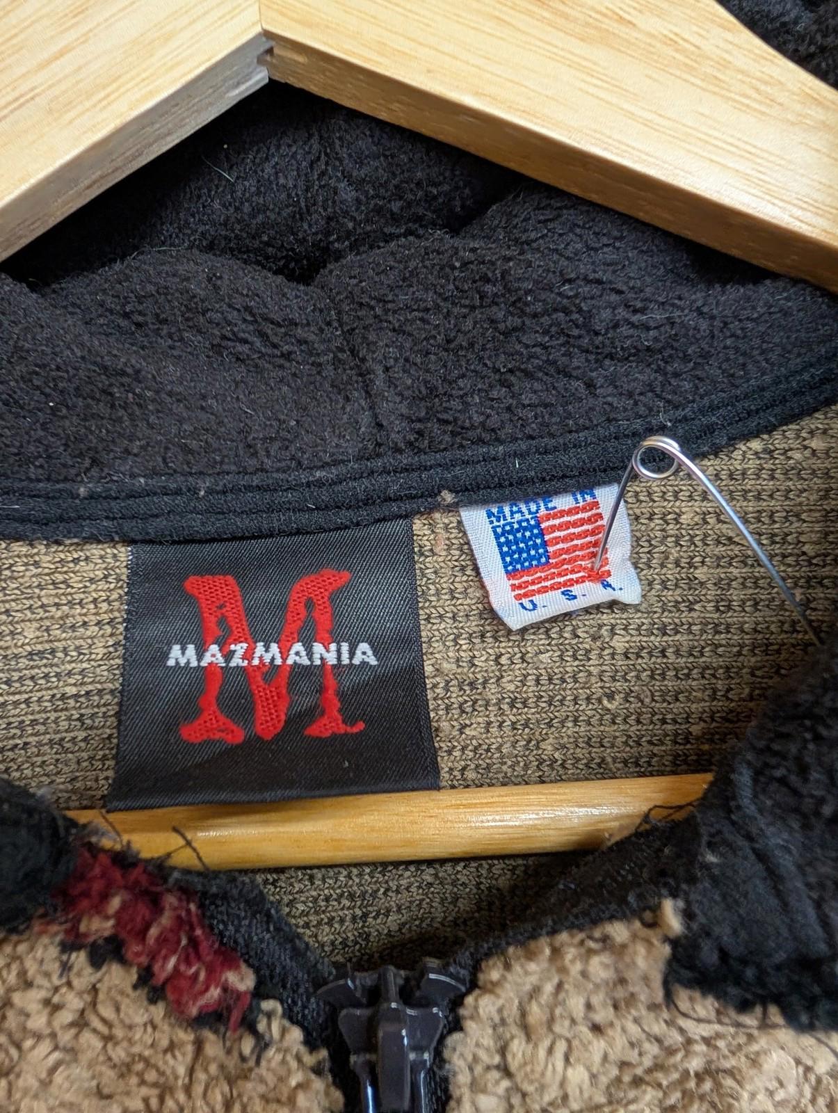 Mazmania Fleece Hoodie Medium 12-14 Women Jacket Vintage Horse Pattern USA Made