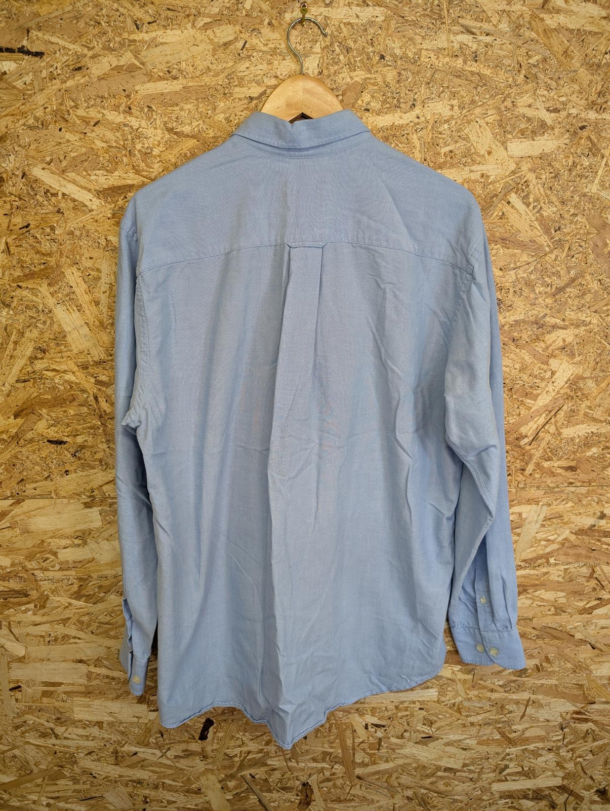 Lacoste Shirt Large Vintage Y2K Long Sleeve Blue Cotton