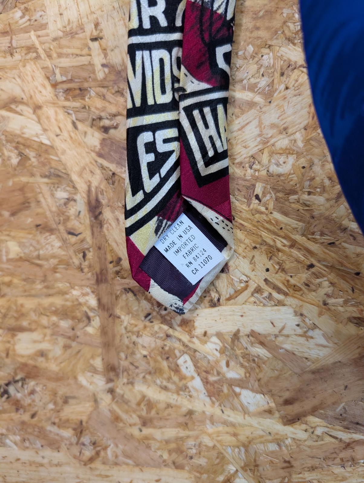 Harley Davidson Tie Ralph Marlin Motorcycles Vintage Eagle Made In USA 58" 152CM