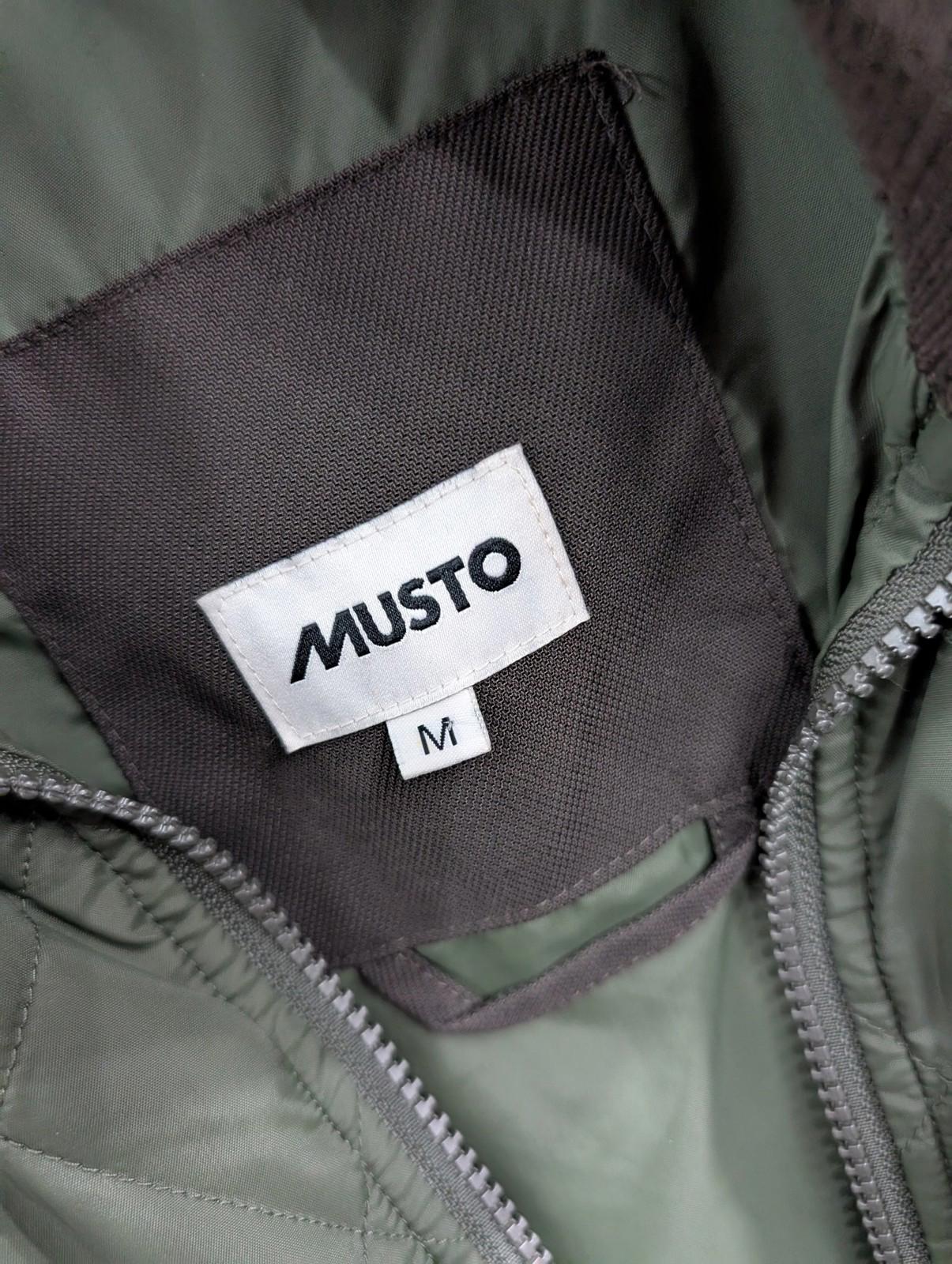 Musto Quilted Gilet Jacket Medium Men Bodywarmer Vest Khaki Green Collared
