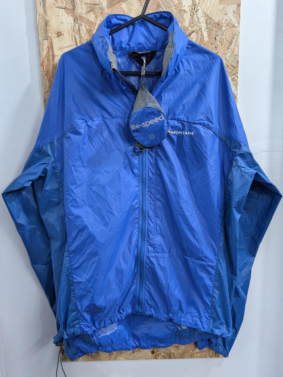 Montane Lite-Speed Jacket Mens Small Pertex Microlight Windproof Blue Waterproof