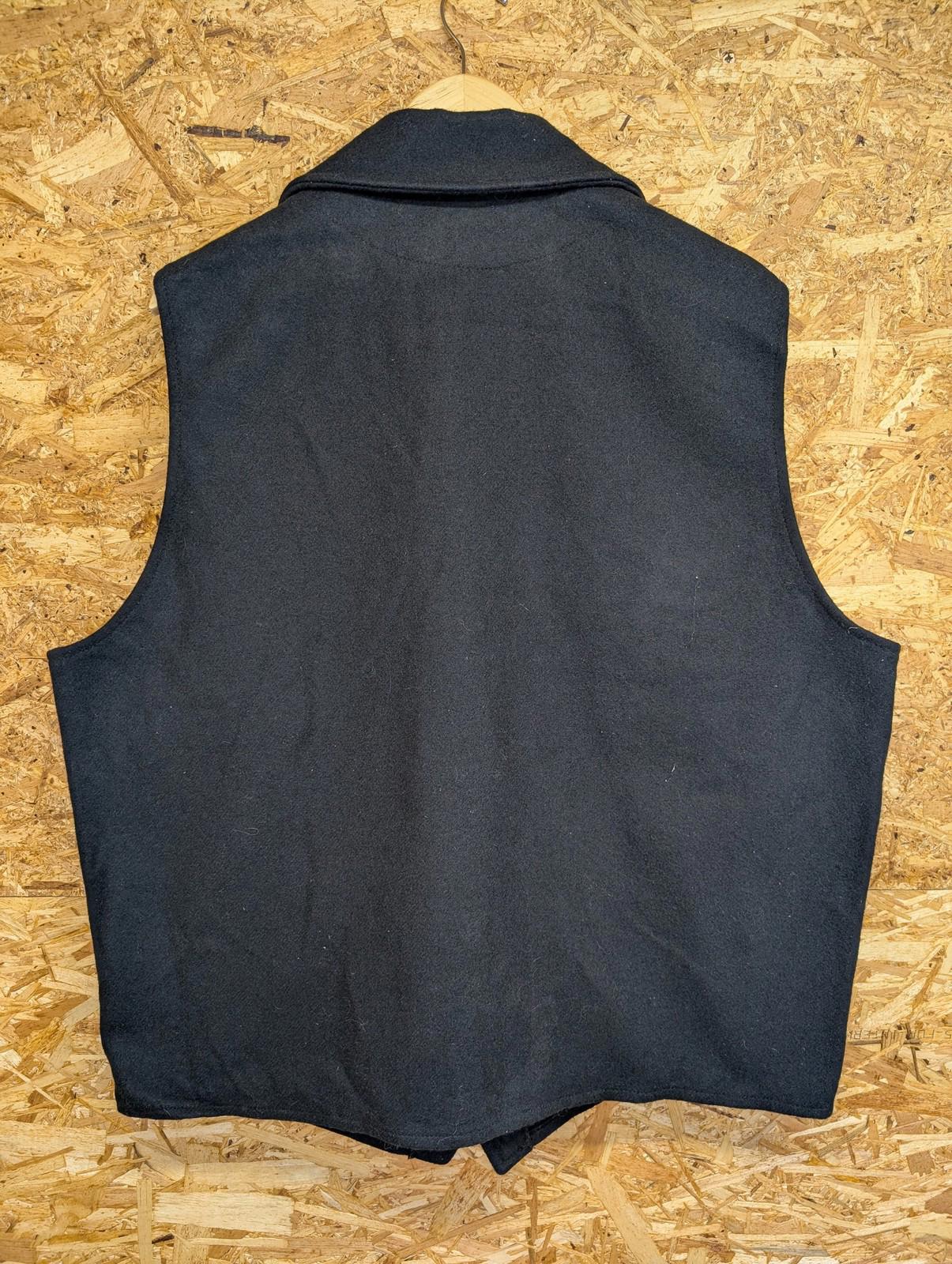 Filson Western Vest 2XL Men Wool Waistcoat Mackinaw Button Up Navy Blue Collared