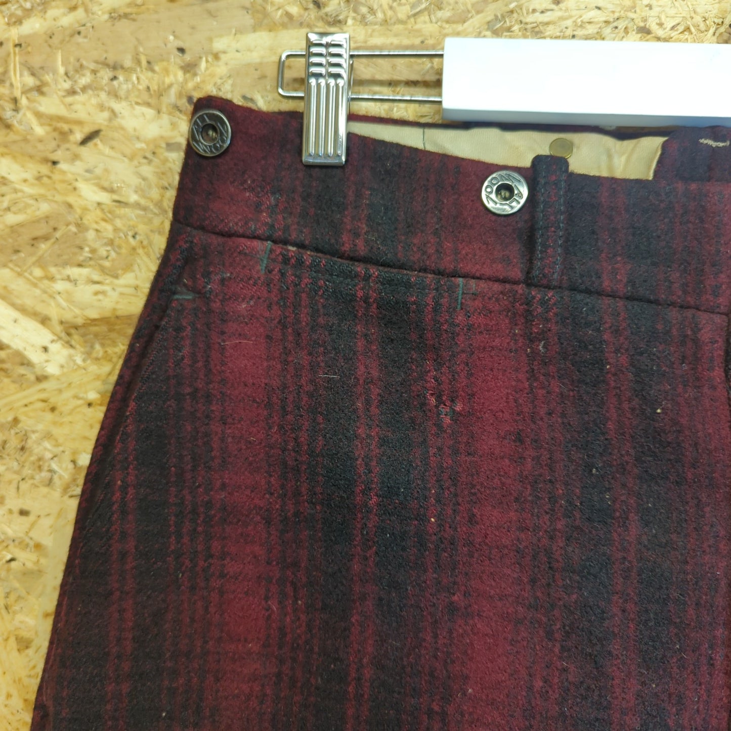 1930s Woolrich Wool Plaid Hunting Pant Tartan Workwear Vintage Pantaloons 32 32