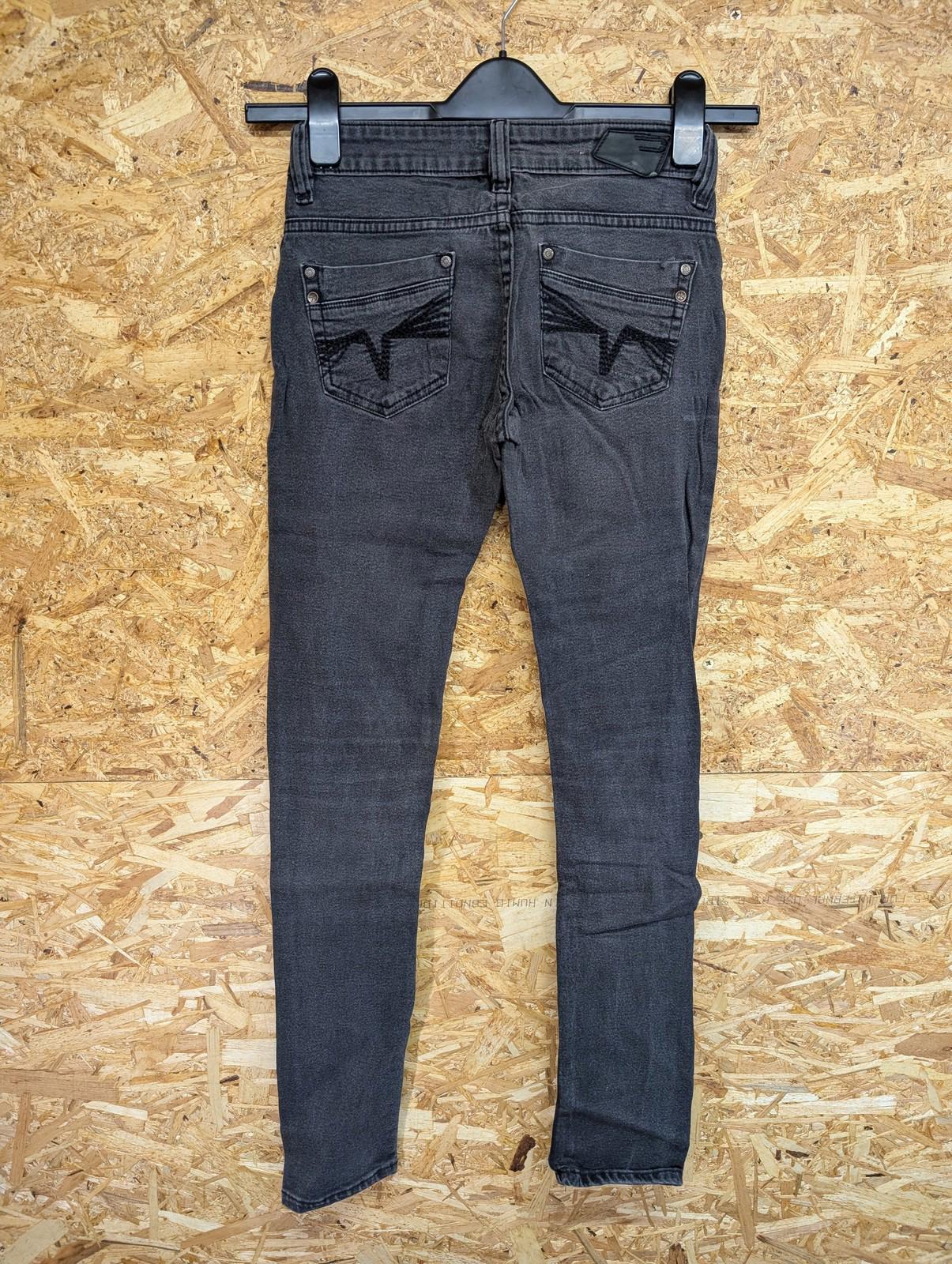 Diesel Roody Jeans Size W25 L30 Women Skinny Dark Wash Black Slim Paint Rock