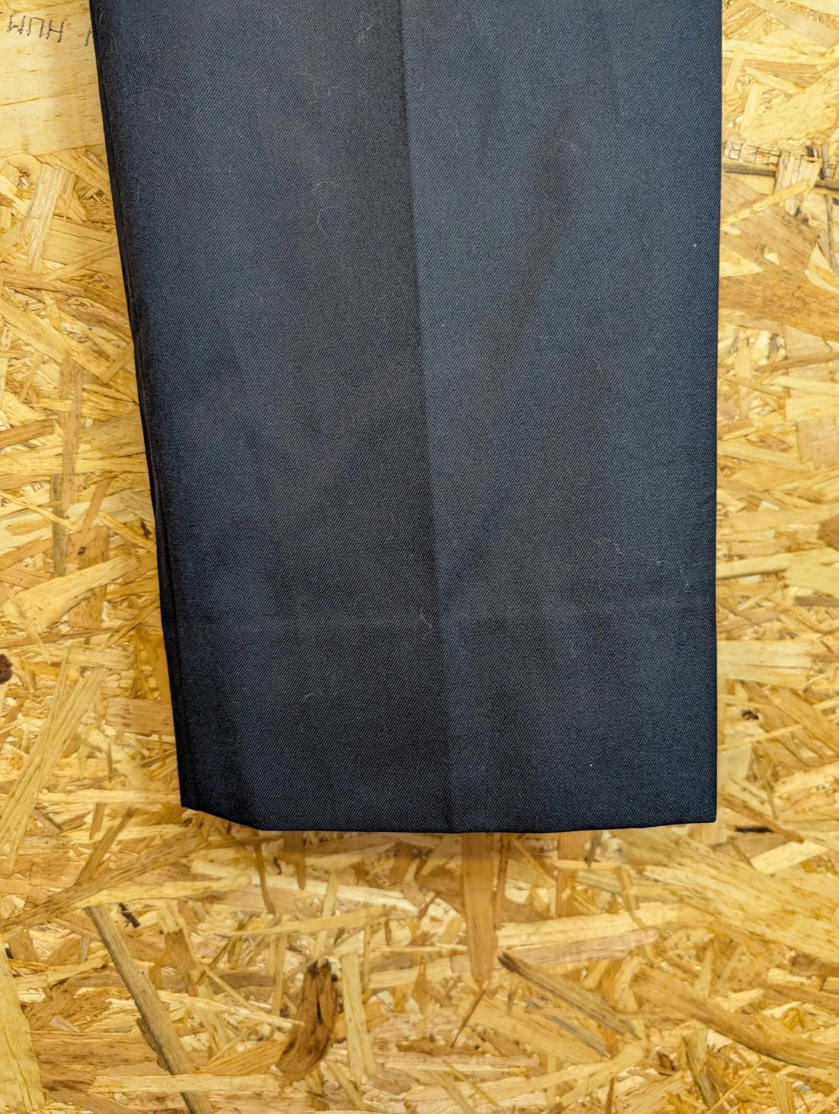 Burberrys Mens Trousers W30 Pleat Front Wool Blend Formal Navy Blue Vintage 90s