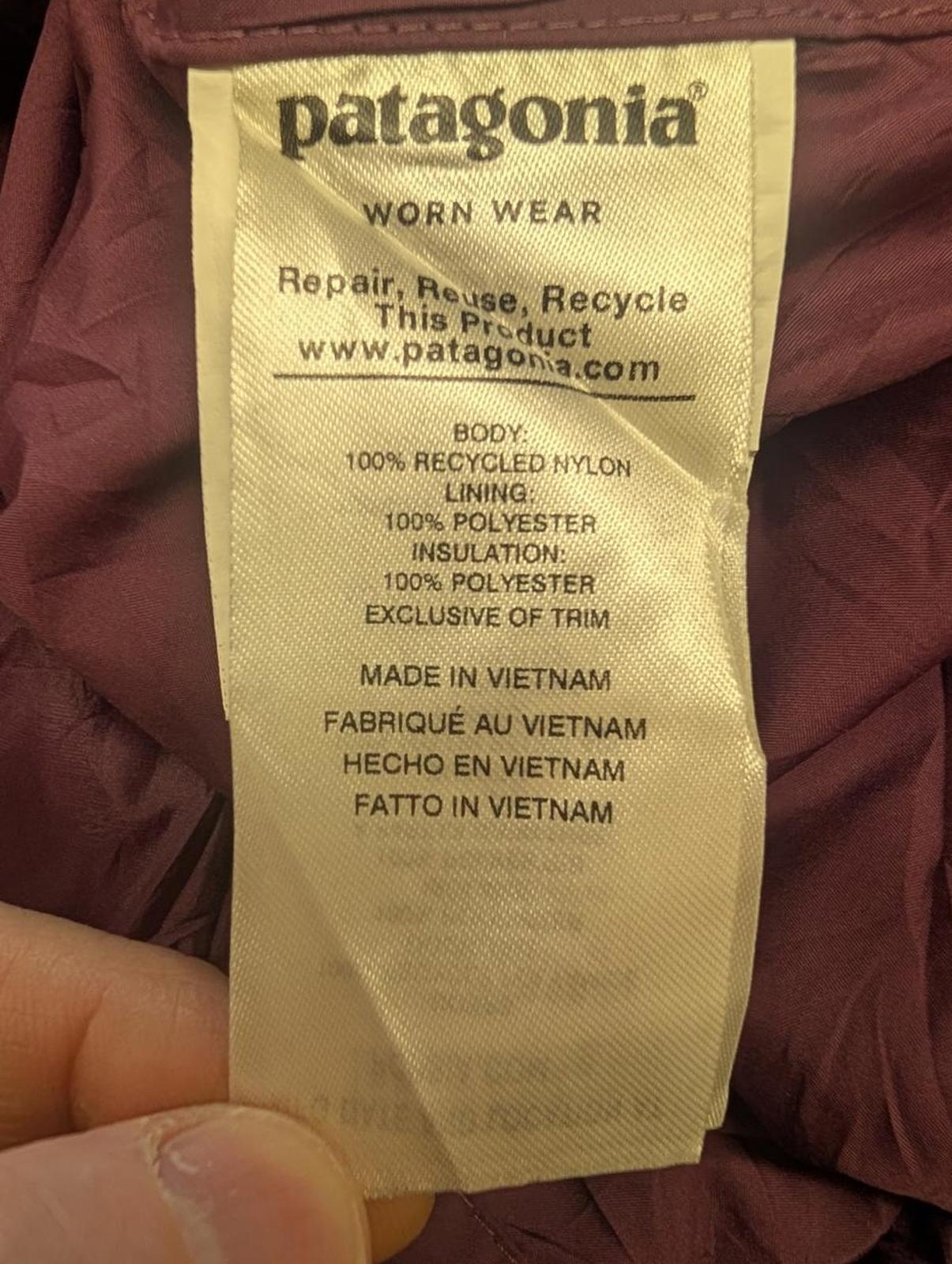 Patagonia Radalie Parka Jacket XL Women Burgundy Quilted Padded Nano Puff Coat