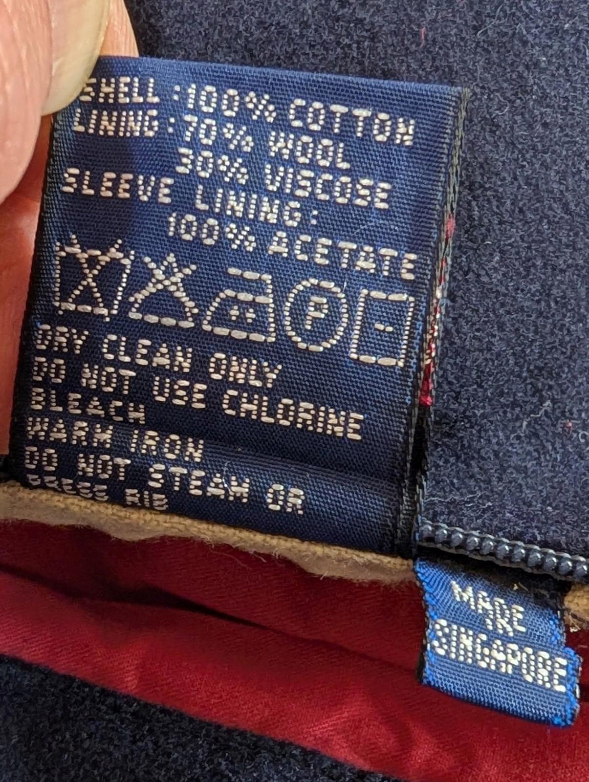 Gant The Flyer Bomber Jacket Large Men Vintage 80s Red Cotton Wool Lined Coat