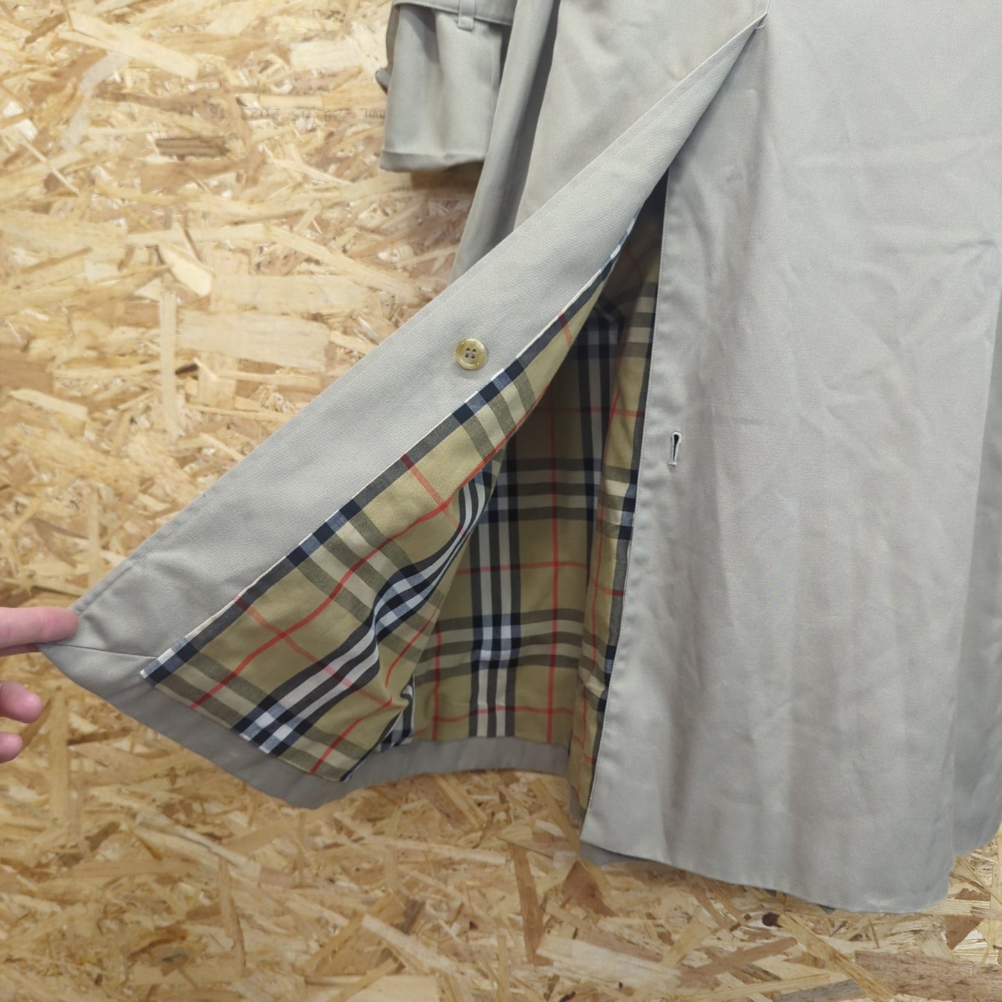 Burberrys Trenchcoat Mac Size 8 10 Long Traditional Style W83C Novacheck Lining