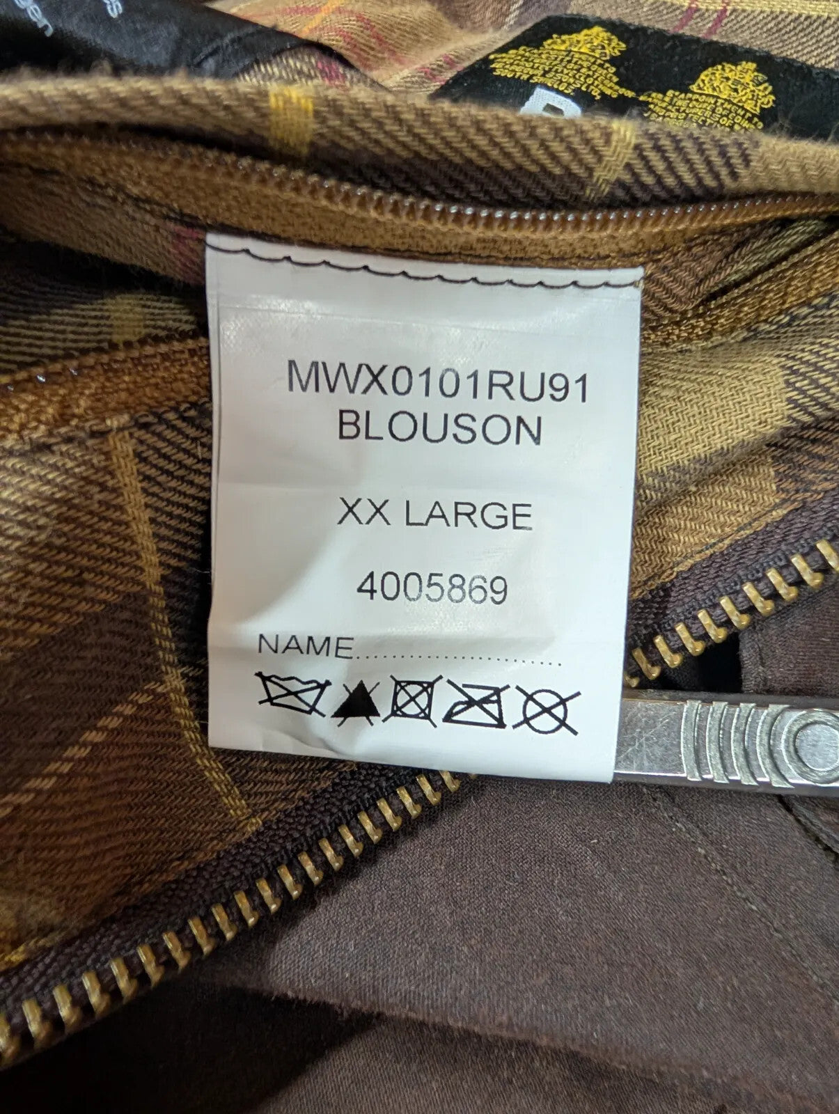 Barbour ToKiTo Blouson Wax Jacket Mens XXL Brown Ltd Ed MWX0101RU91 Zip Hooded