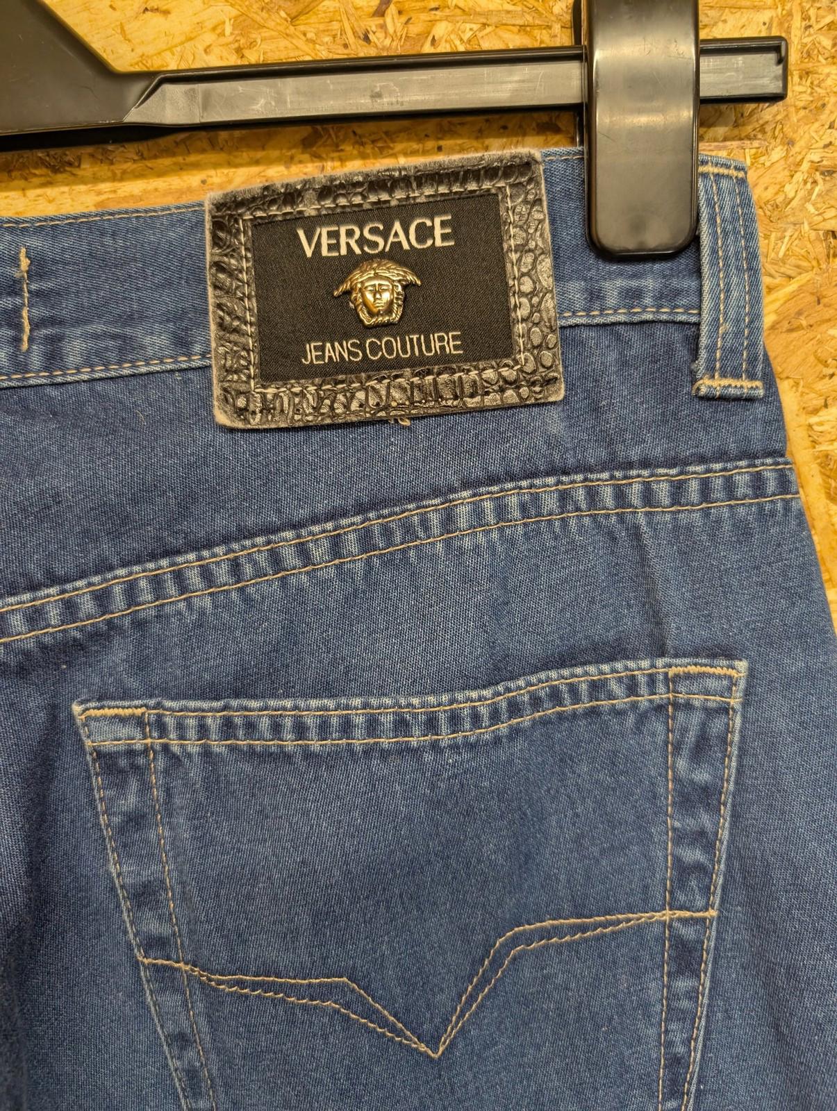Versace Jeans Couture W30 L32 Men Y2K Straight Leg Navy Blue Denim Vintage 90s