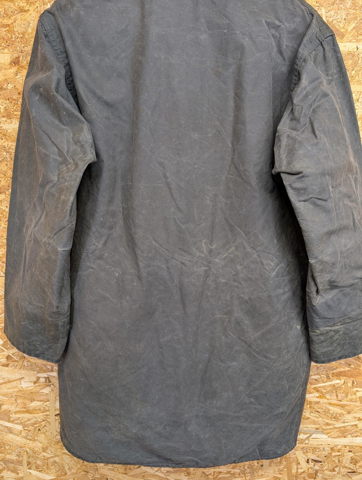 Vintage Barbour Border Black Wax Jacket Medium Men C38 Cotton 80s Black A205