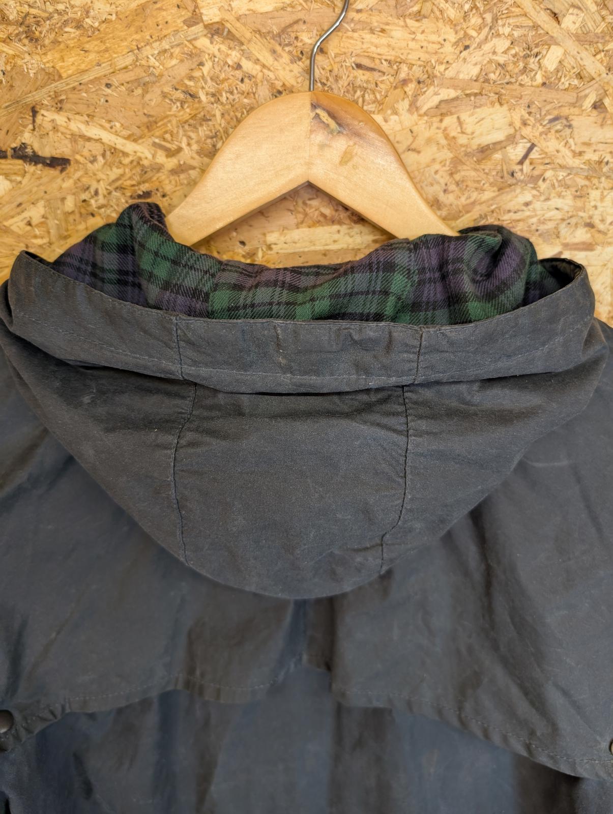 Barbour A6 Lined Durham C36 91cm Vintage Wax Jacket 90s Falklands Rare Hood