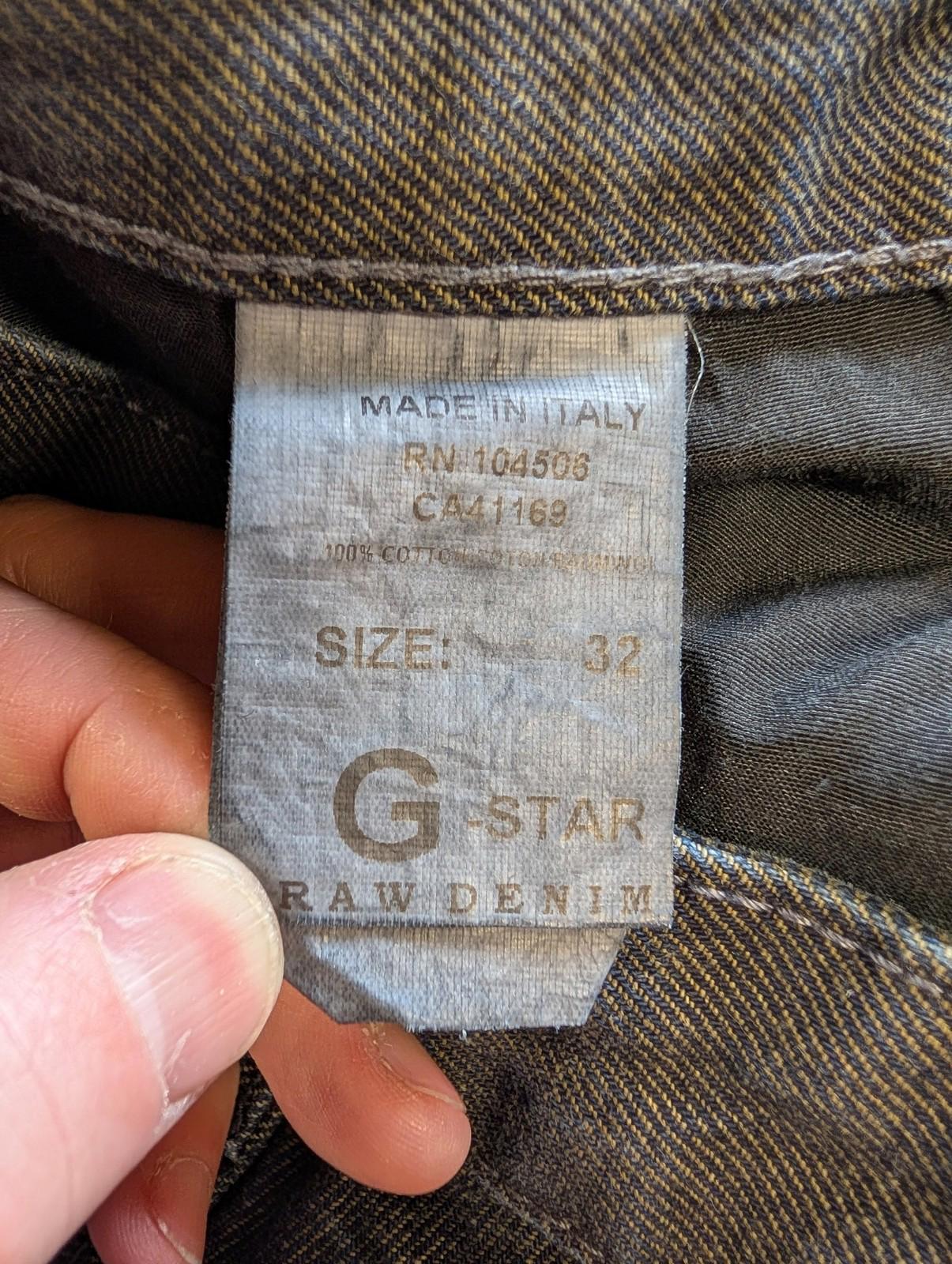 G-Star Raw Jeans W32 L32 Men Straight Fit Italy Black Grey Denim Y2K Vintage