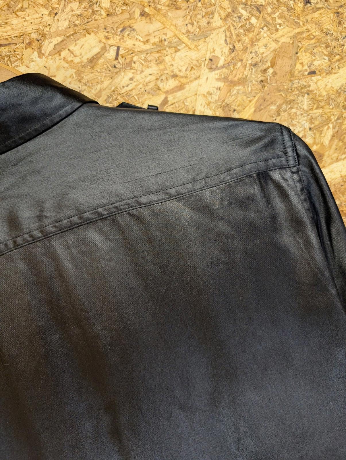 Ralph Lauren Purple Label Satin Shirt Size 10 Women Black Epaulettes Military