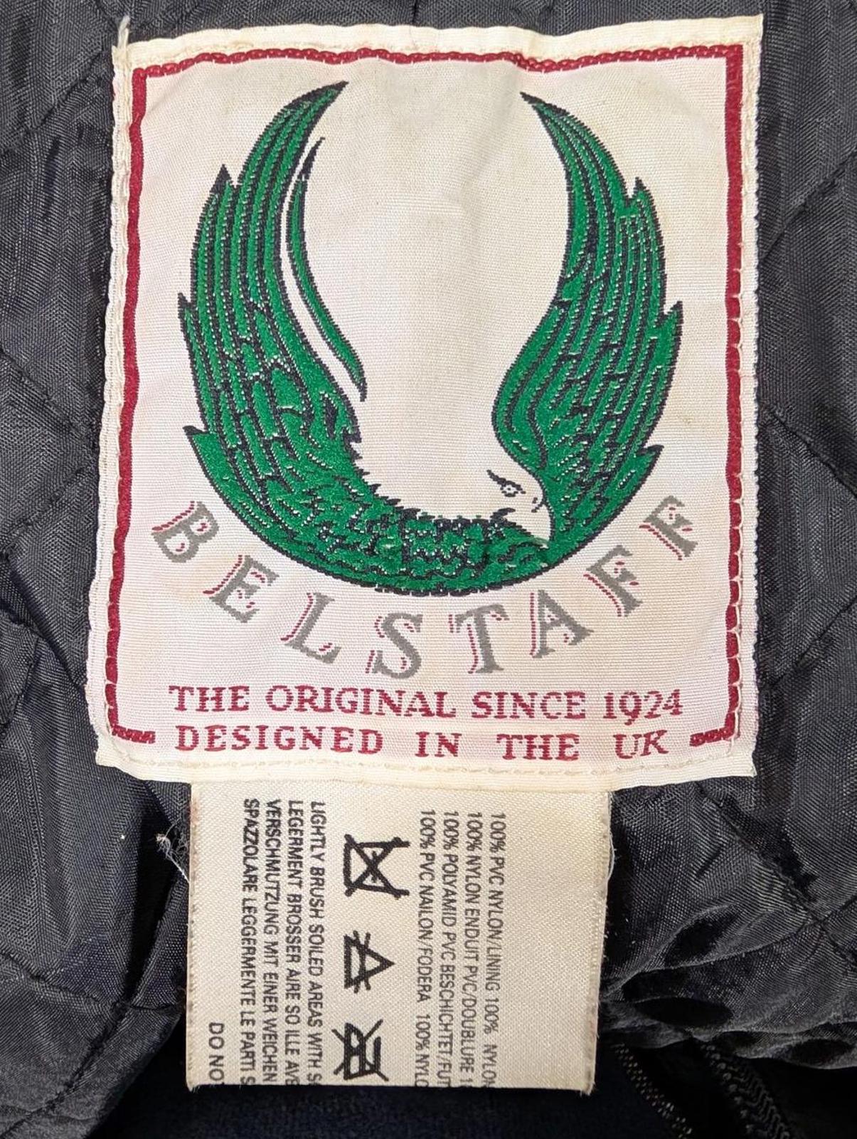 Vintage Belstaff Townmaster Motorcycle Jacket XL Men Black 80s Belted Waterproof