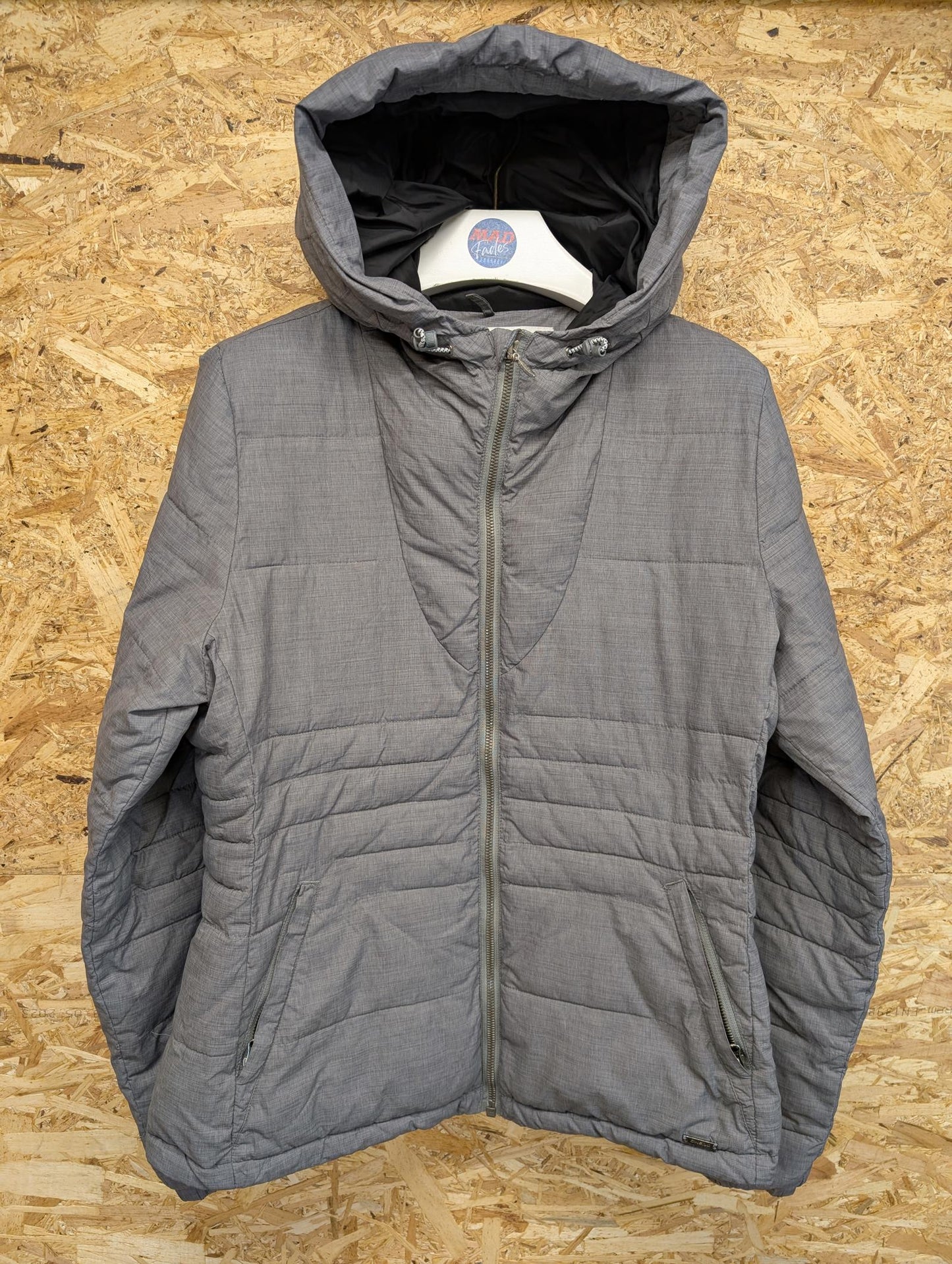 O'Neill Womens Large Puffer Warm Padded Snow Ski Snowboard Thermal Jacket Grey