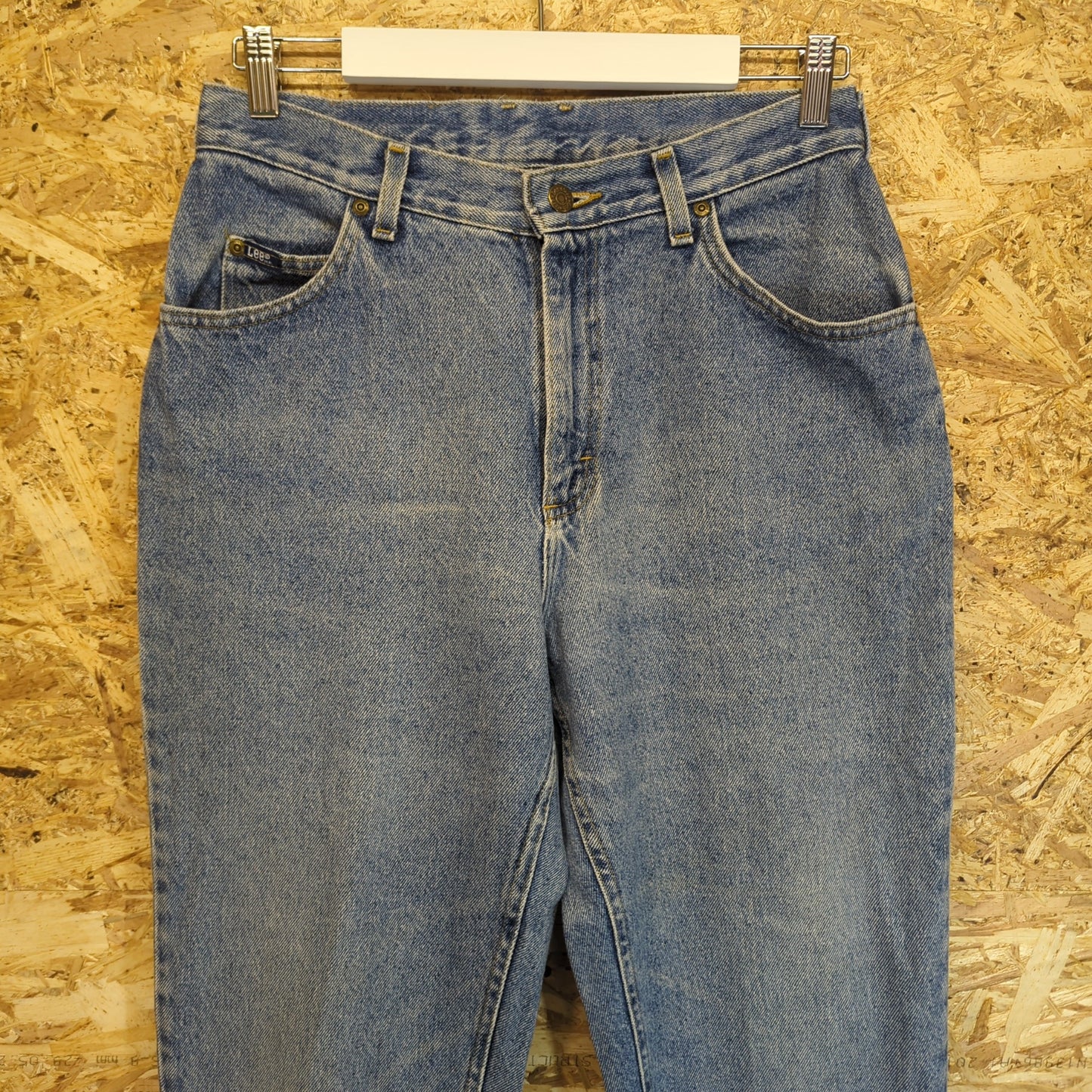 Lee Jeans Tapered Mid Blue Stonewashed Mom Fit 90s Vintage USA Womens W28 L32