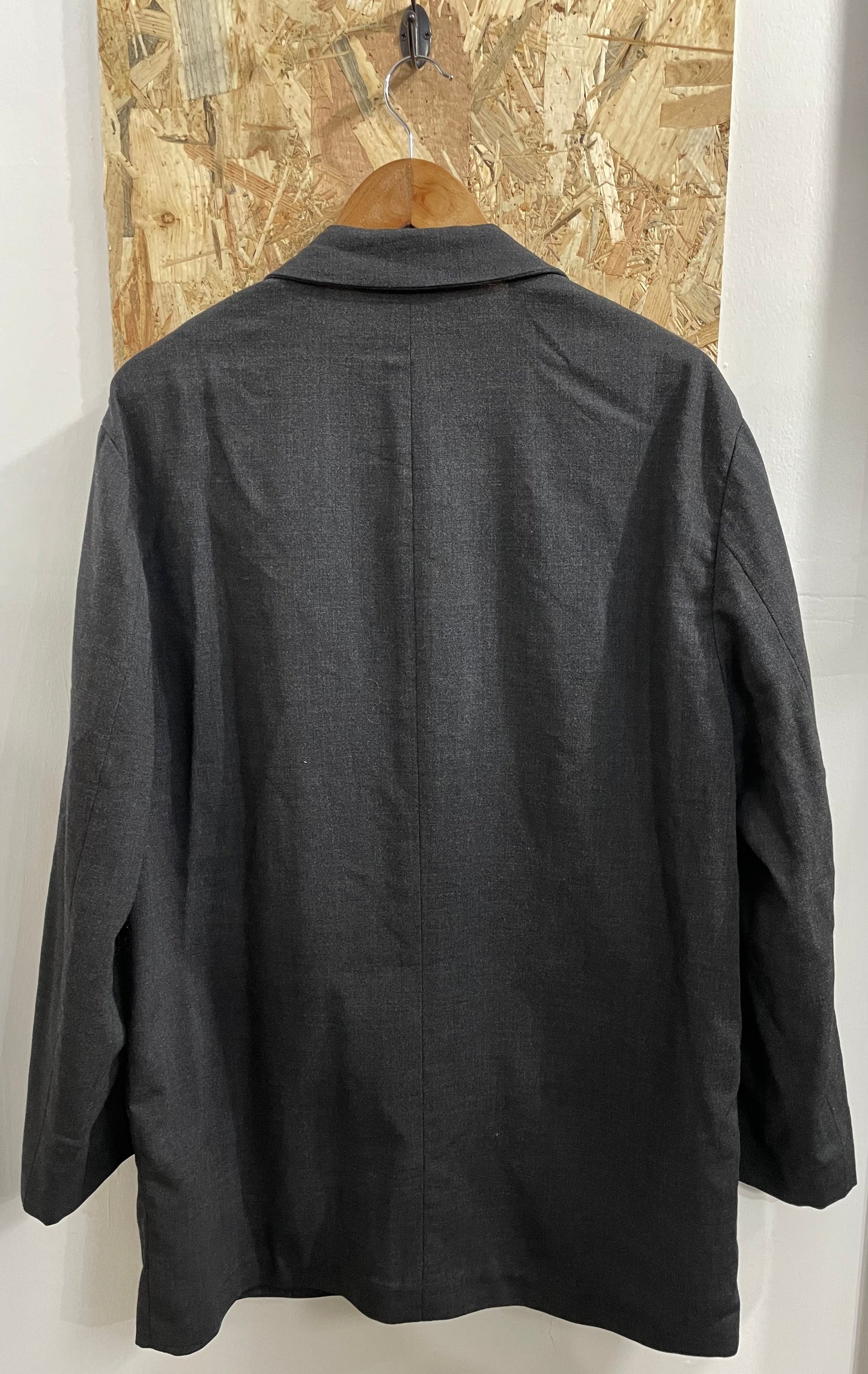 Prada Charcoal Grey Black Button Front Casual Blazer Jacket Mens Extra Large
