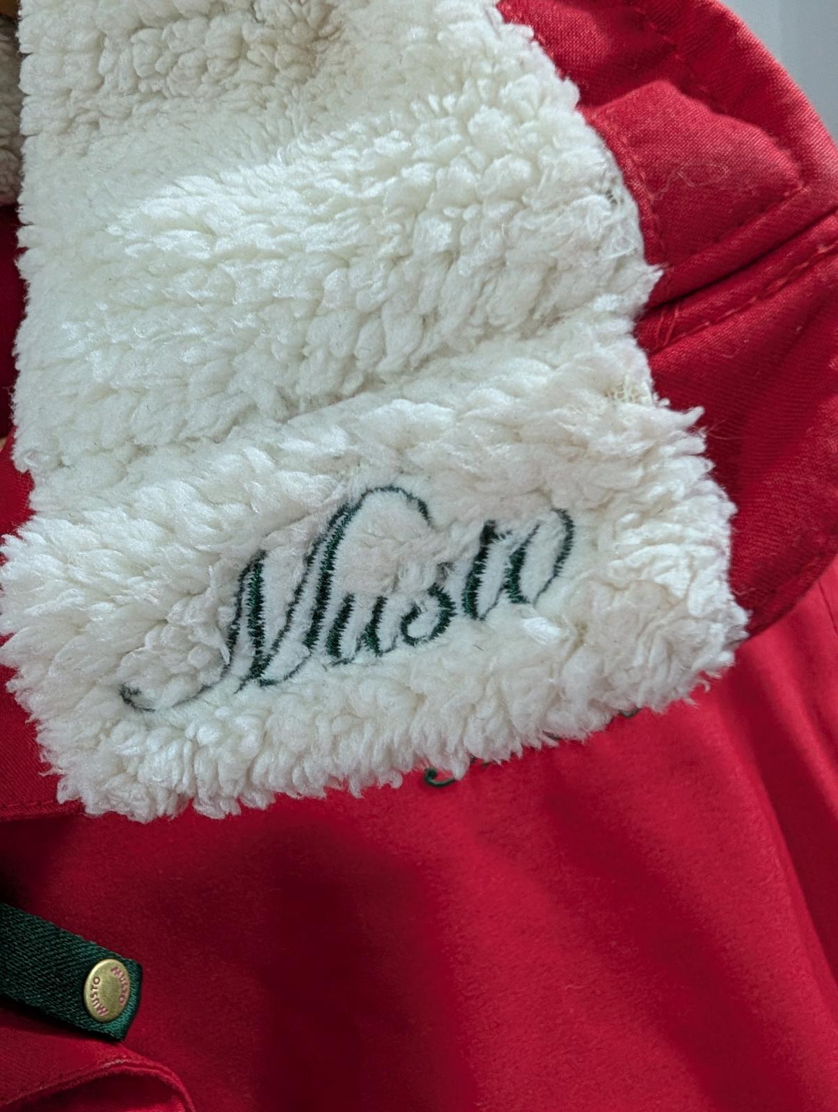 Musto Padded Jacket Womens Size 12 Signature Duck Down Feather Puffa Red Fleece