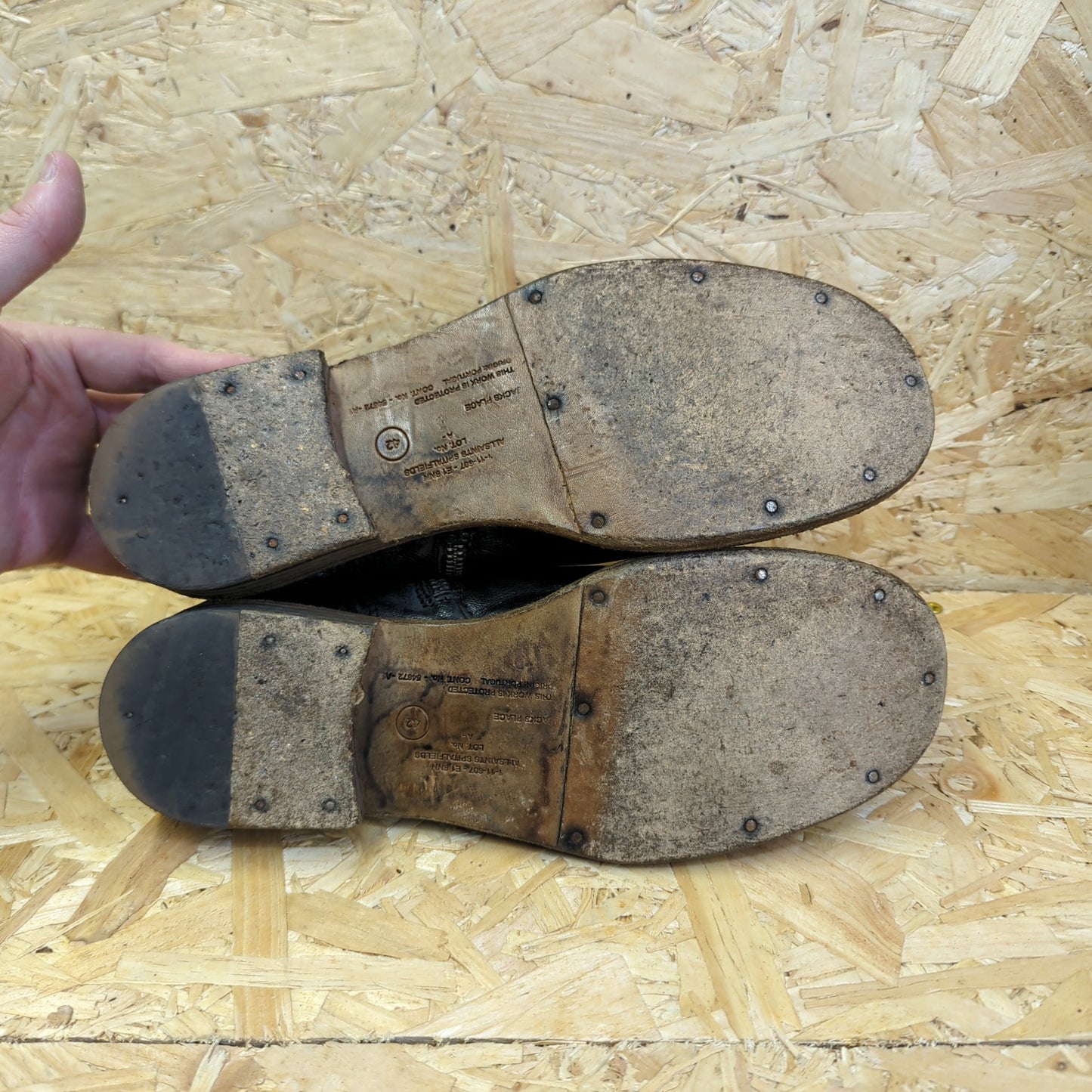 All Saints Sharpei Leather Slouchy Hobo Chelsea Boots Zip Side Size 8 UK 42 EU