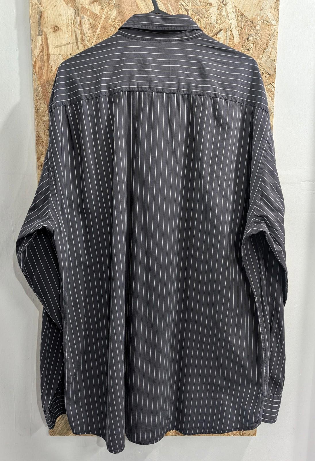 Moschino Shirt Mens XL Cheap & Chic Striped Long Sleeve Y2K Retro Black Cotton