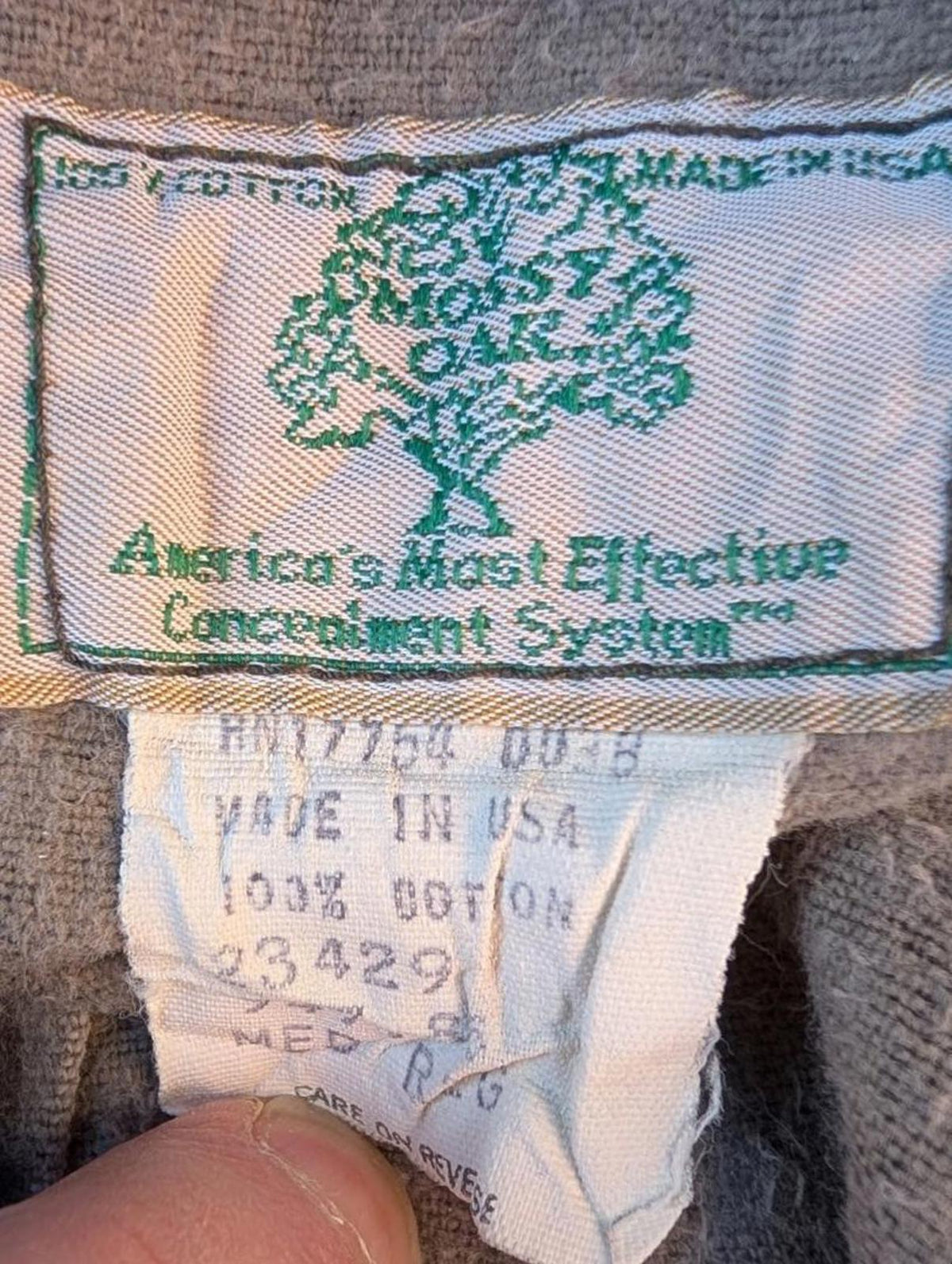 Mossy Oak Camo Overalls Medium W34 Jumpsuit Khaki Green Brushed Cotton Heavy