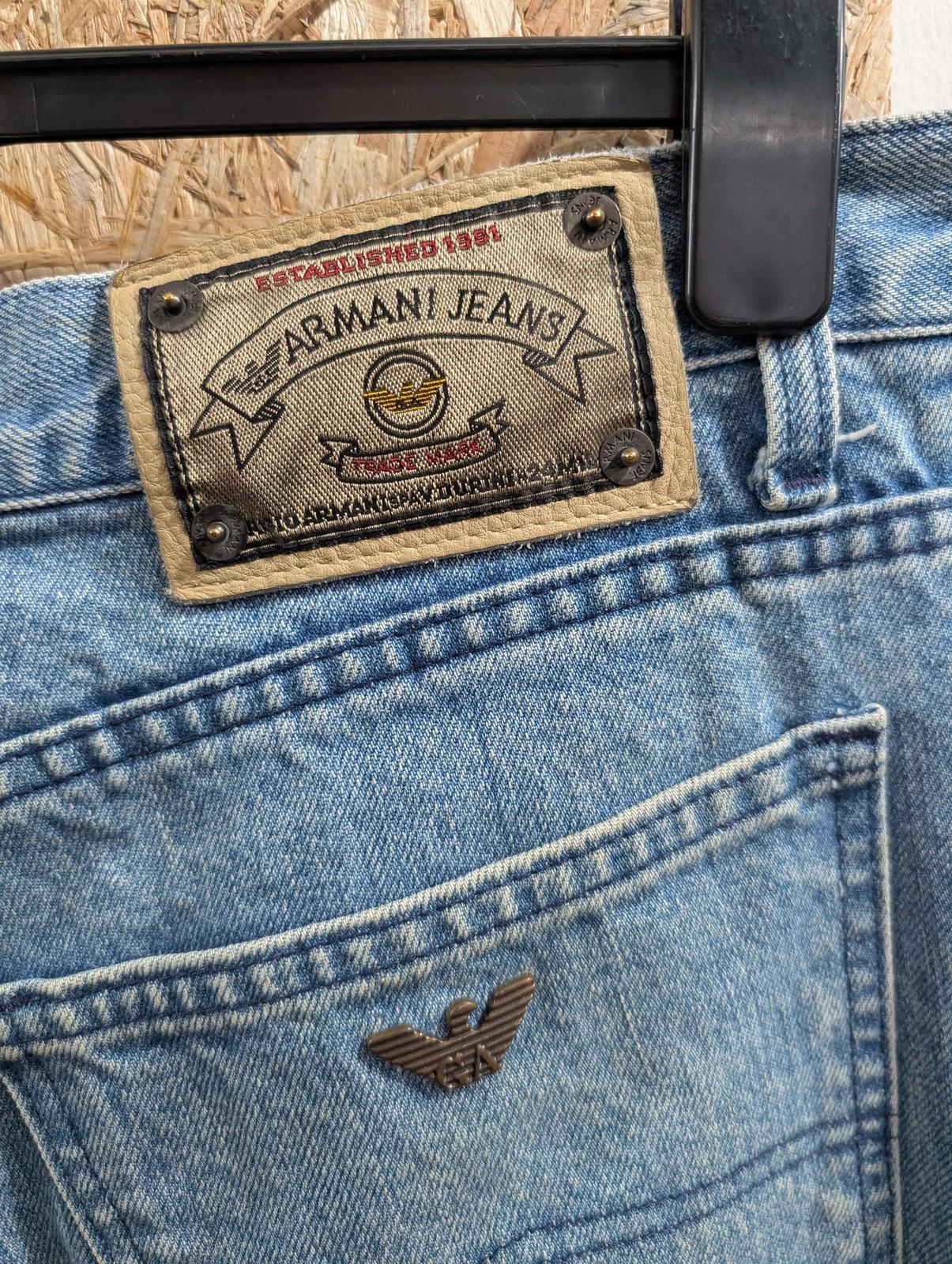 Armani Jeans Mens Size W34 L29 Vintage 90s Stonewashed Blue Denim Straight Leg