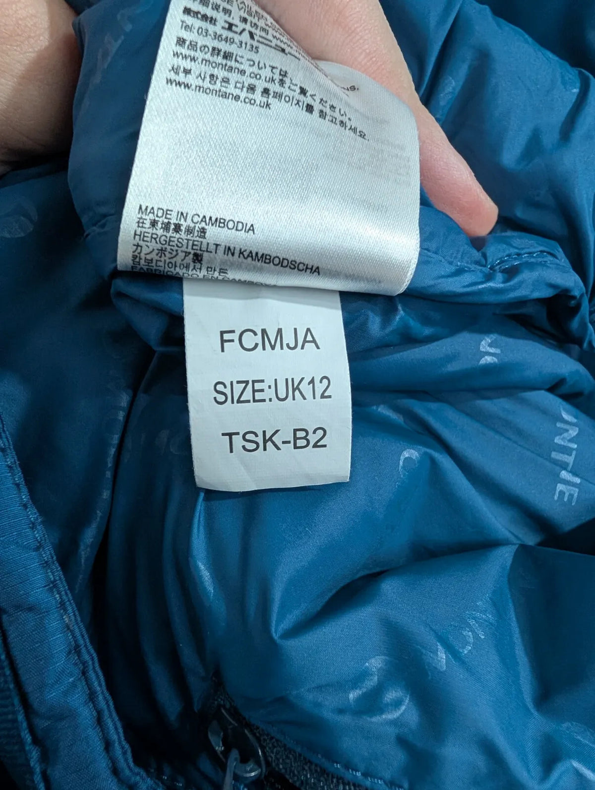 Montane Anti Freeze XT Down Jacket Womens UK 12 Teal Blue Hooded Puffer Hiking