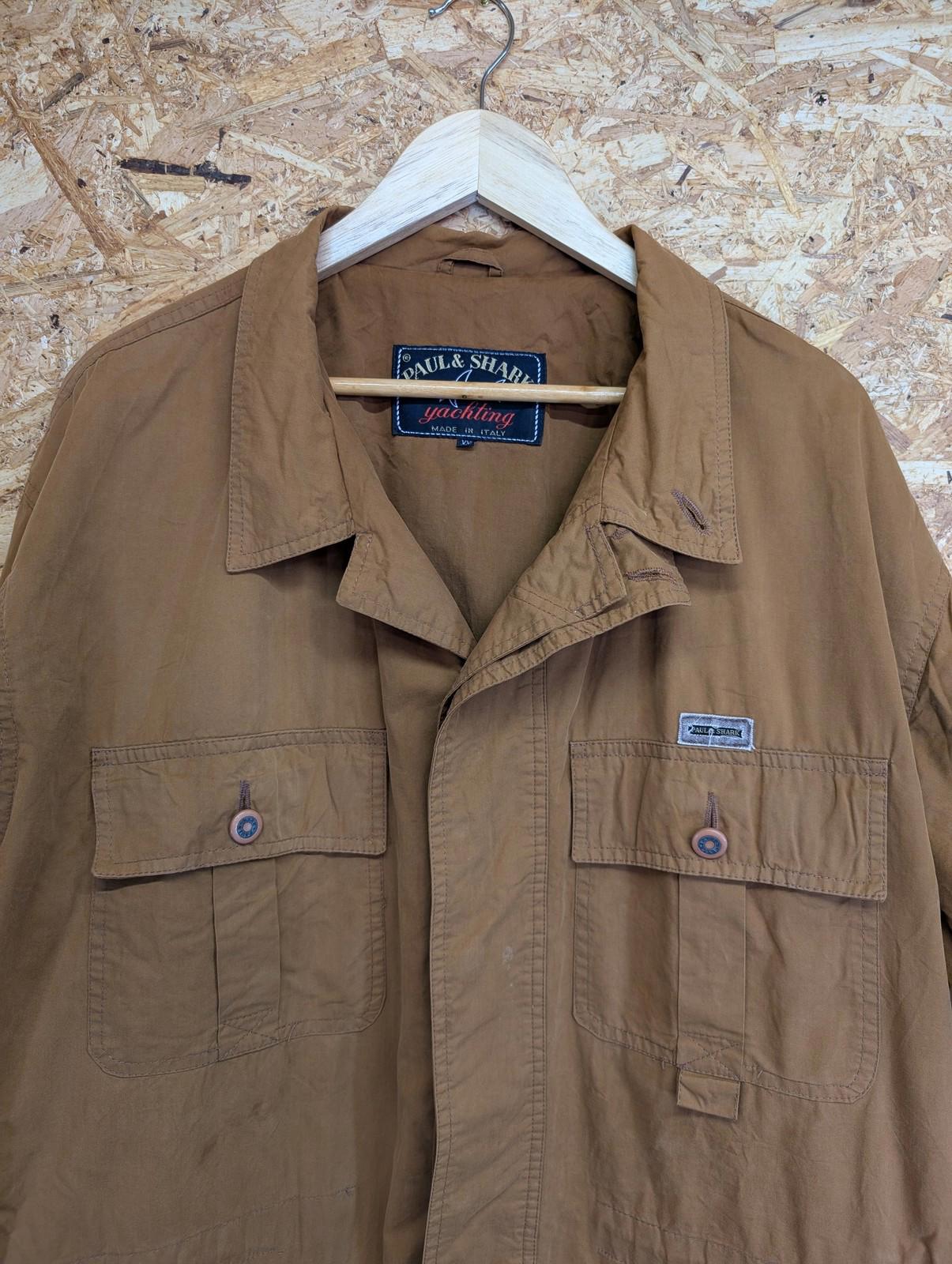 Paul & Shark Jacket 2XL Men Yachting XXL Utility Style Brown Cotton Made Italy
