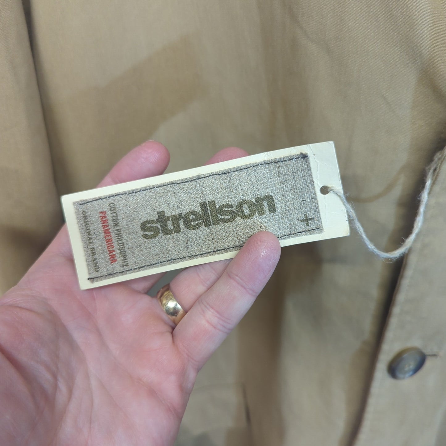 Strellson Cream Beige Mac Trench Coat Shacket Cotton Casuals Mens 2XL