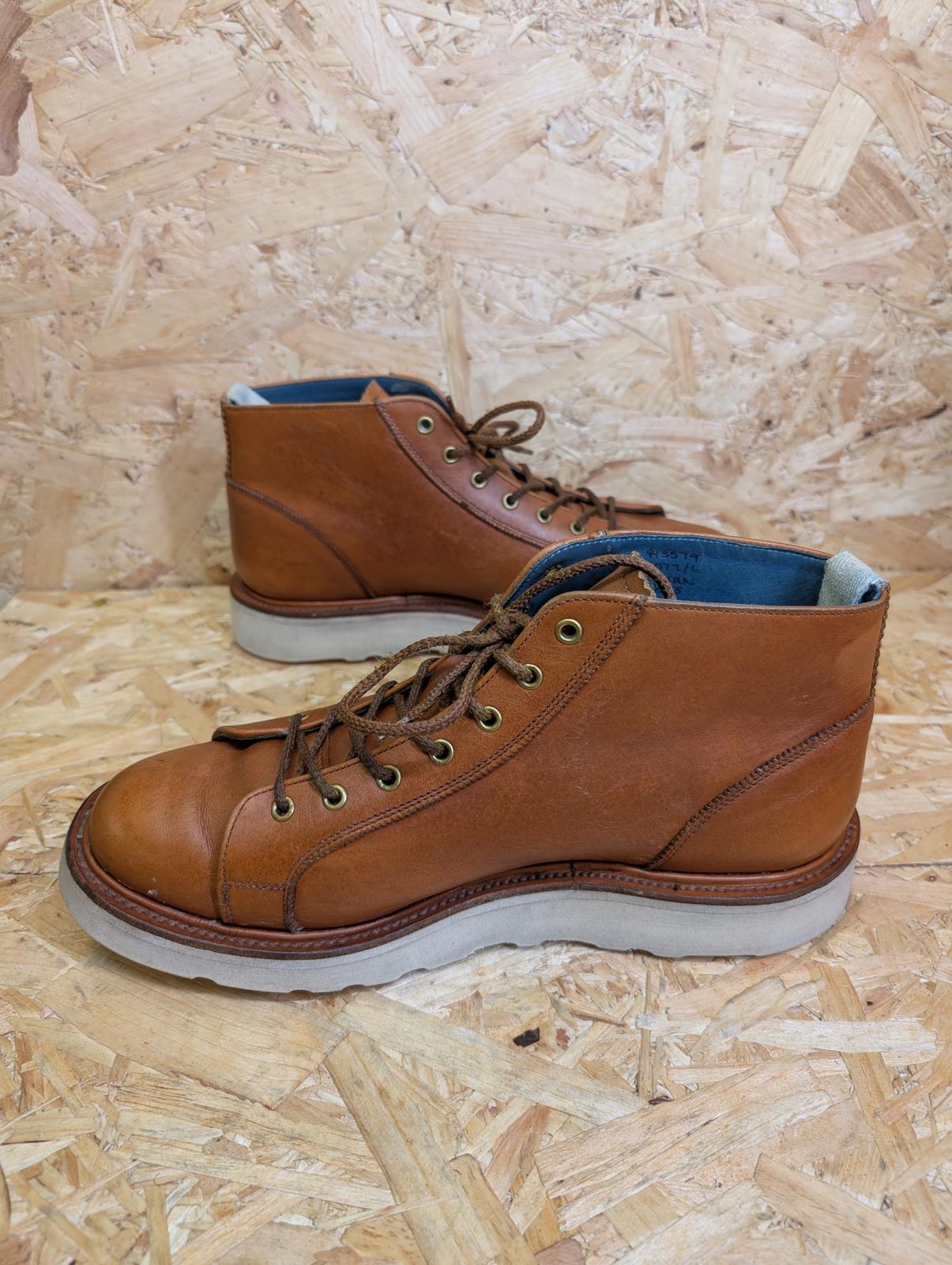 Trickers Monkey Boots Size 7 UK 41 EU Ethan Tan Brown Leather England Boxed