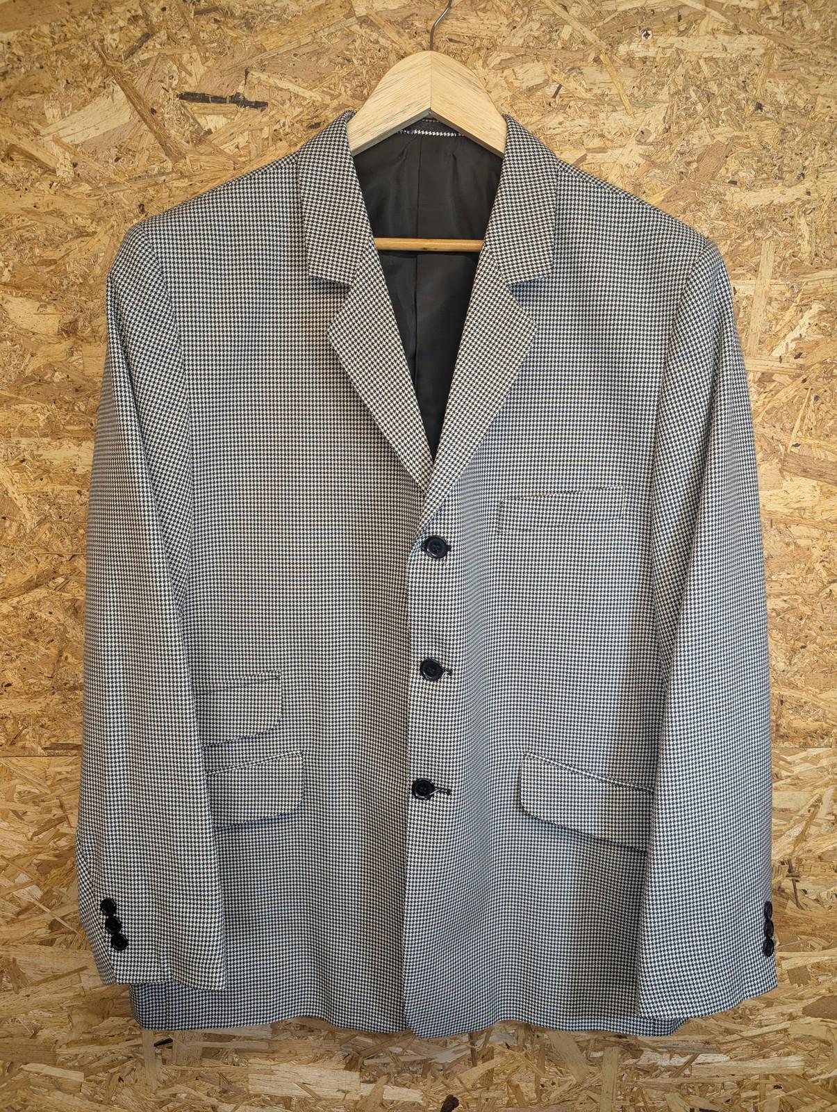 Sherrys Carnaby Street Suit Men UK 46 Houndstooth Check 2 Piece Black White