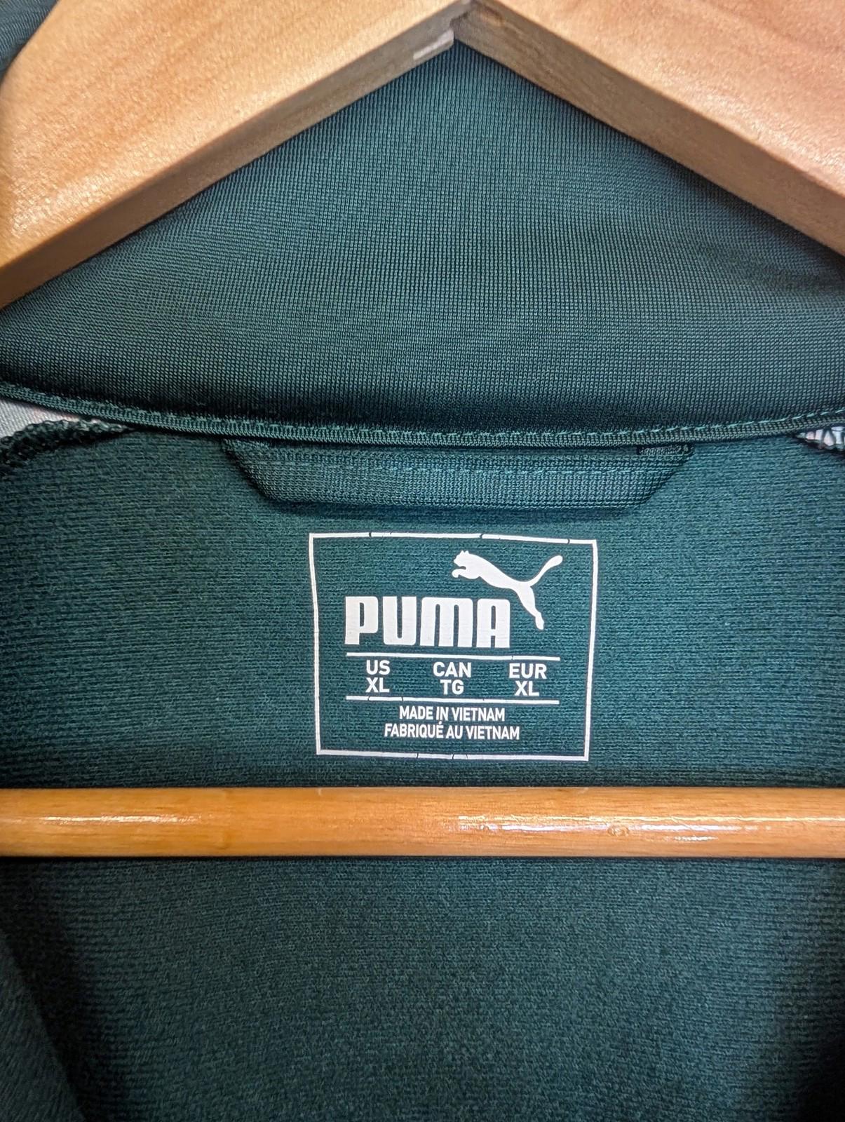 Puma Italy Track Jacket XL Men Retro DryCell Training 19/20 Third Kit Green Gold