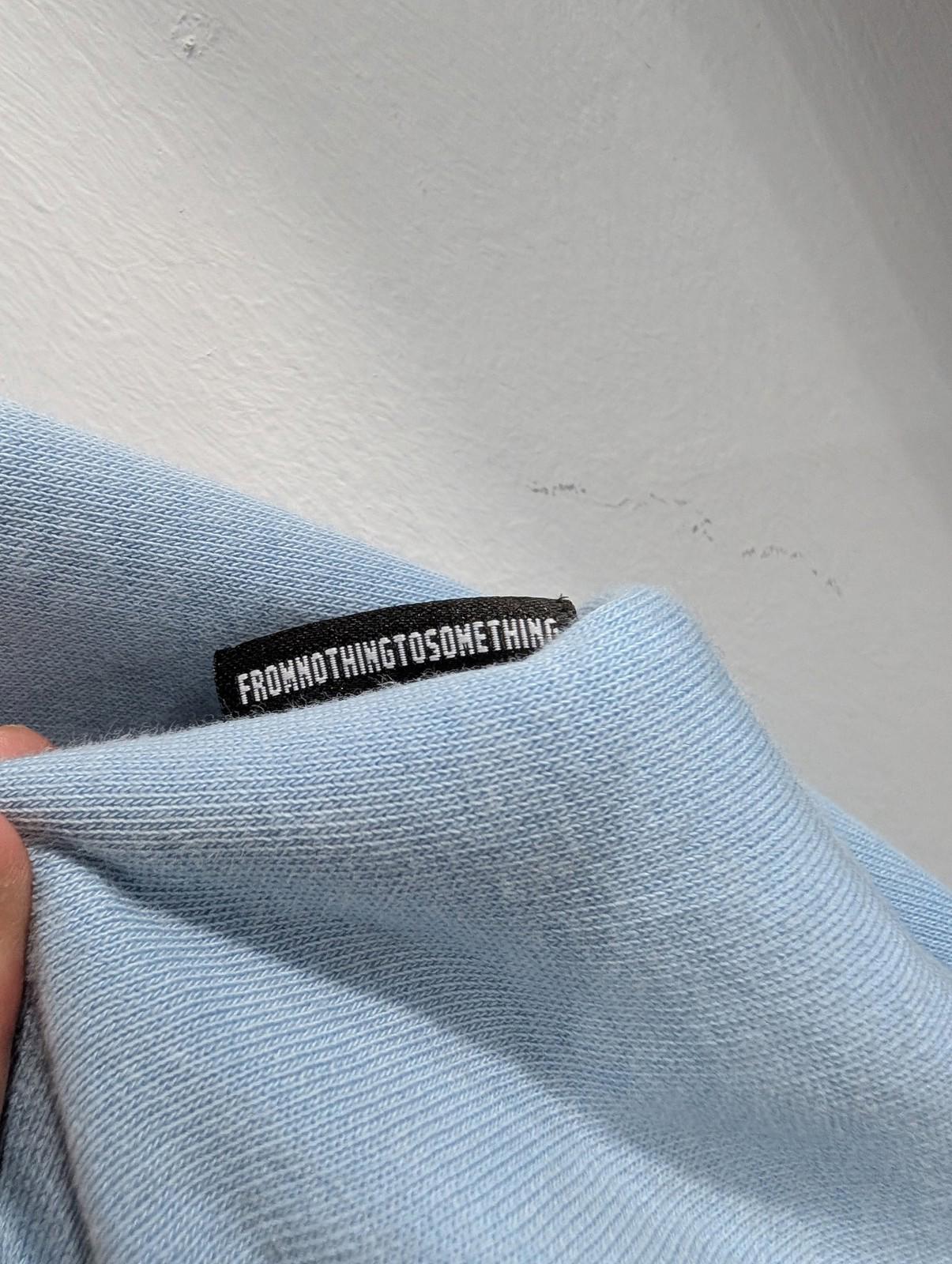 Hoodrich Hoodie Small Men Relaxed Fit Embroidered Light Sky Blue Zip Pocket
