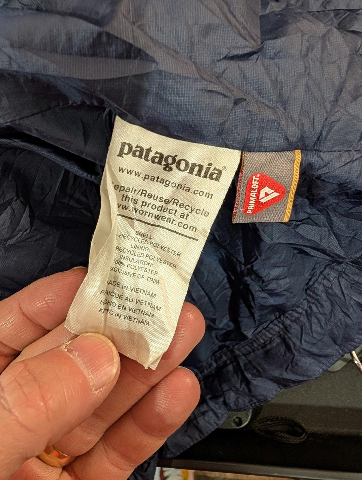 Patagonia Nano Puff Jacket Large Men Navy Blue Quilt Primaloft Insulated Puffer