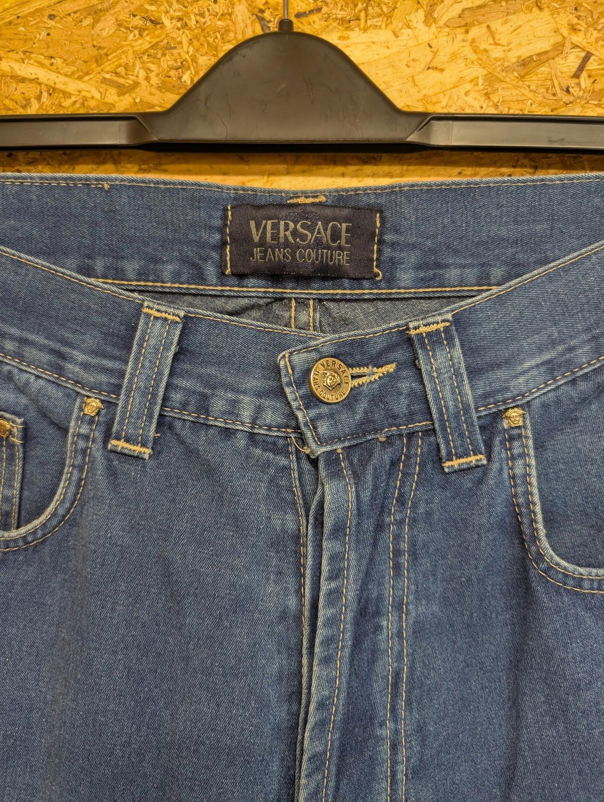 Versace Jeans Couture W30 L32 Men Y2K Straight Leg Navy Blue Denim Vintage 90s