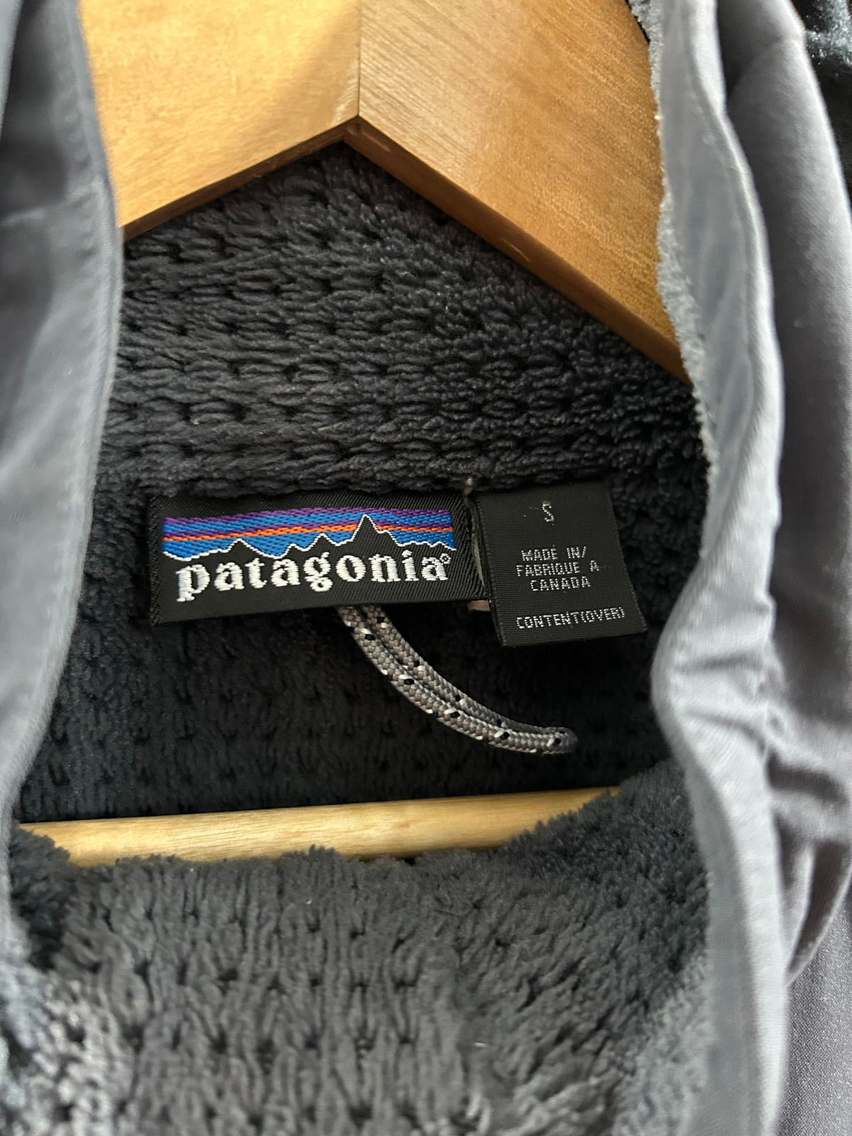 Vintage Patagonia Stretch Boundary Jacket Mens Size Small Grey Blue Fleece Parka