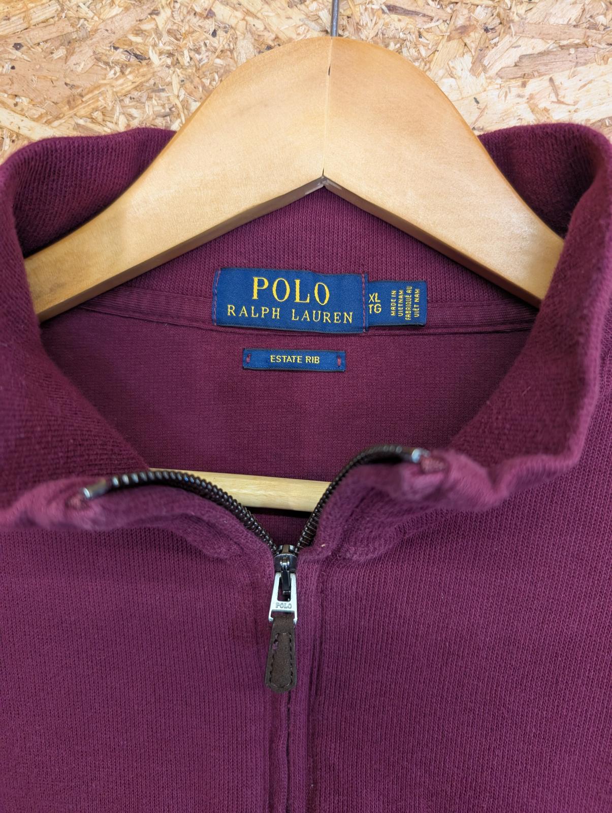 Ralph Lauren Polo Mens Size UK XL Sweater Cotton Collared 1/4 Zip Estate Rib
