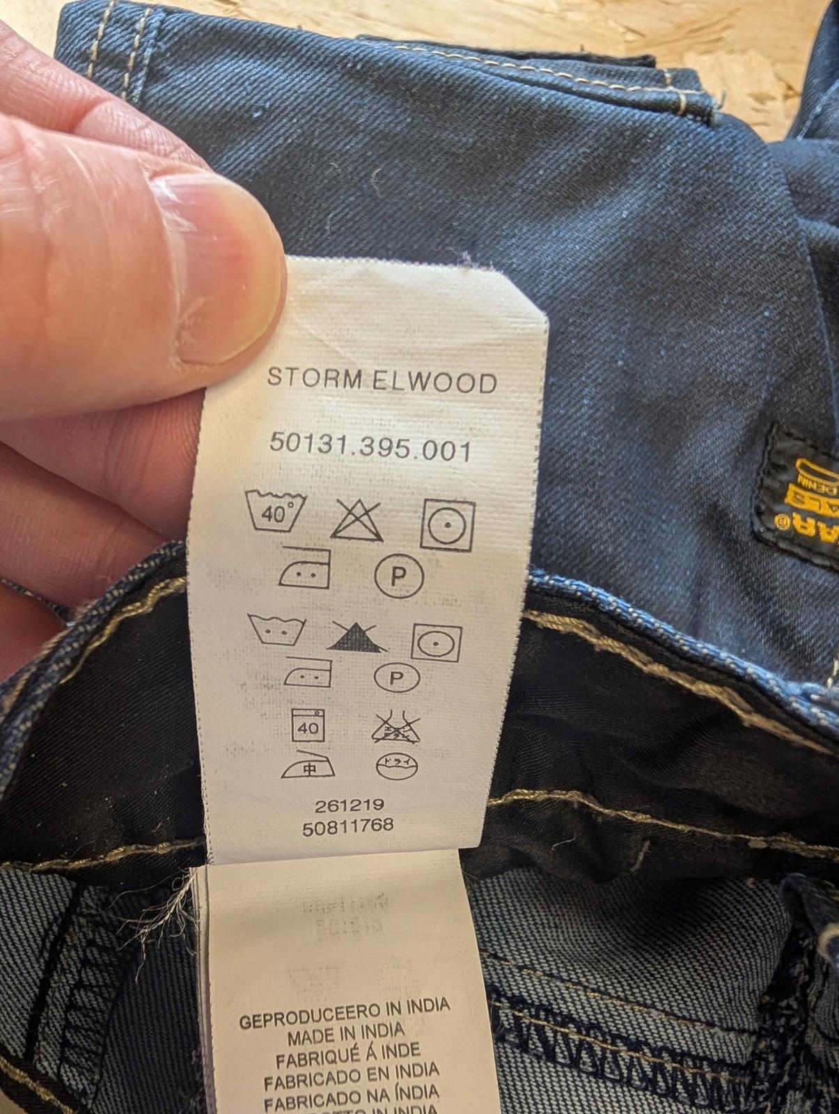 G-Star Raw Elwood Jeans Age 8 Boys W24 L23 Cargo Style Navy Blue Rigid Denim