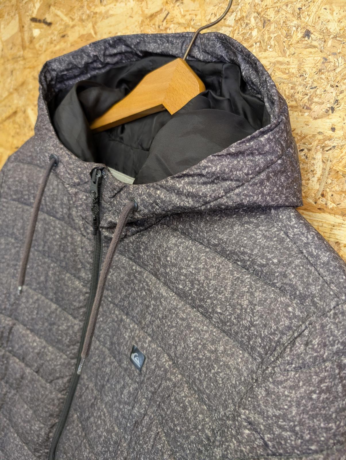 Quiksilver Mens Jacket Small Puffa Grey Silver White Padded