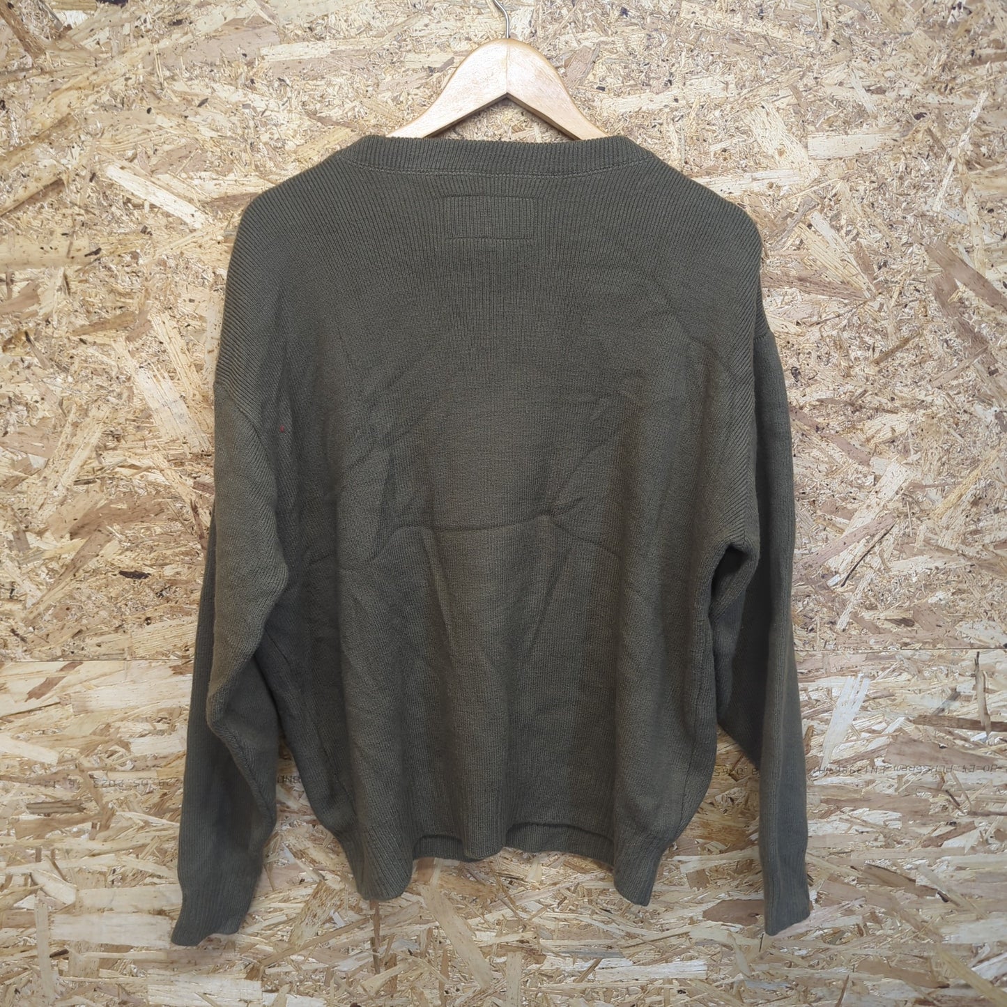 Filson Khaki 100% Virgin Wool 702 Crew Neck Jumper Weekender Sweater USA Large