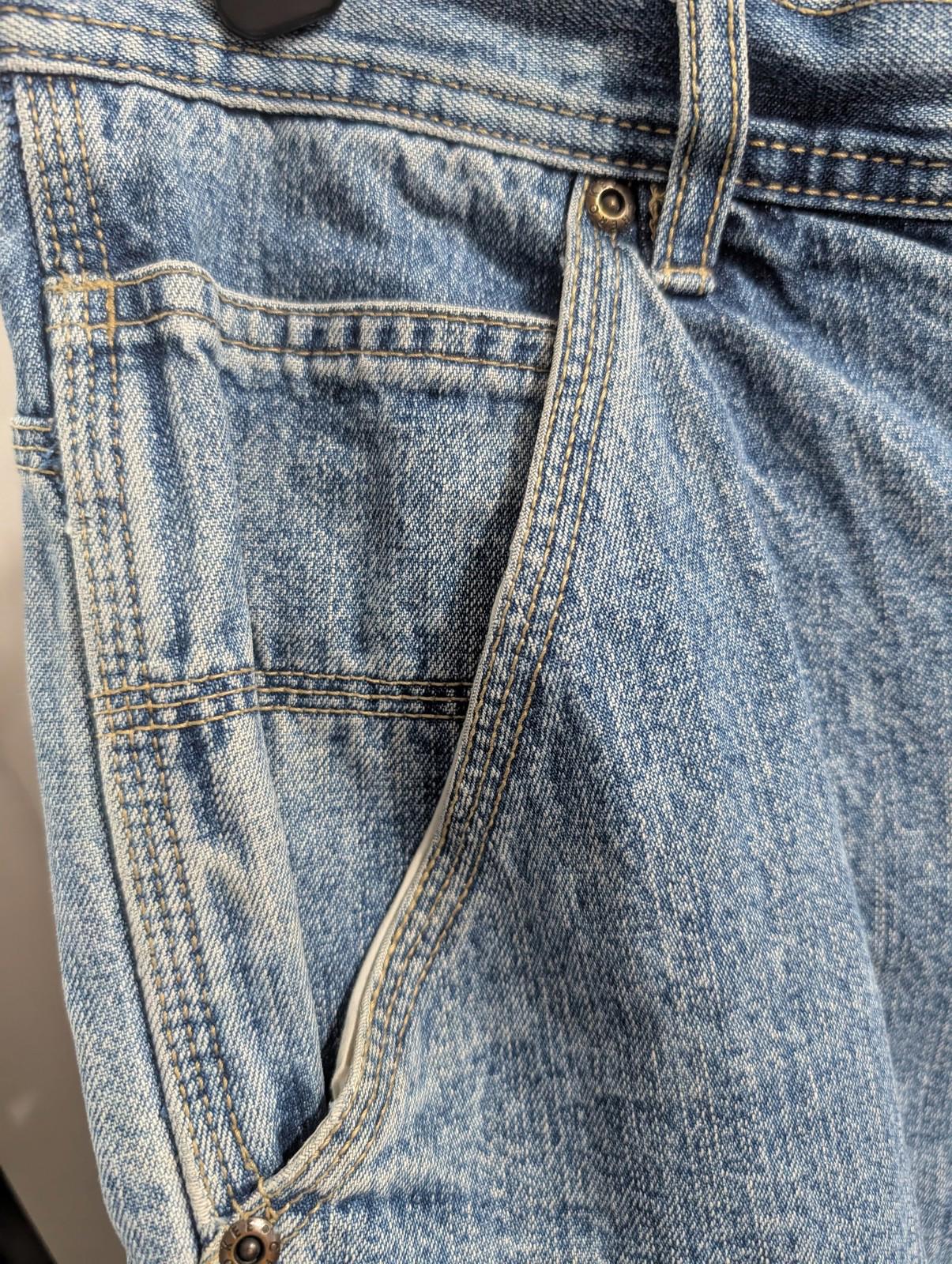 Cherokee Denim Shorts Men's Size W36 Cargo Pockets Button Fly Blue Baggy Jorts
