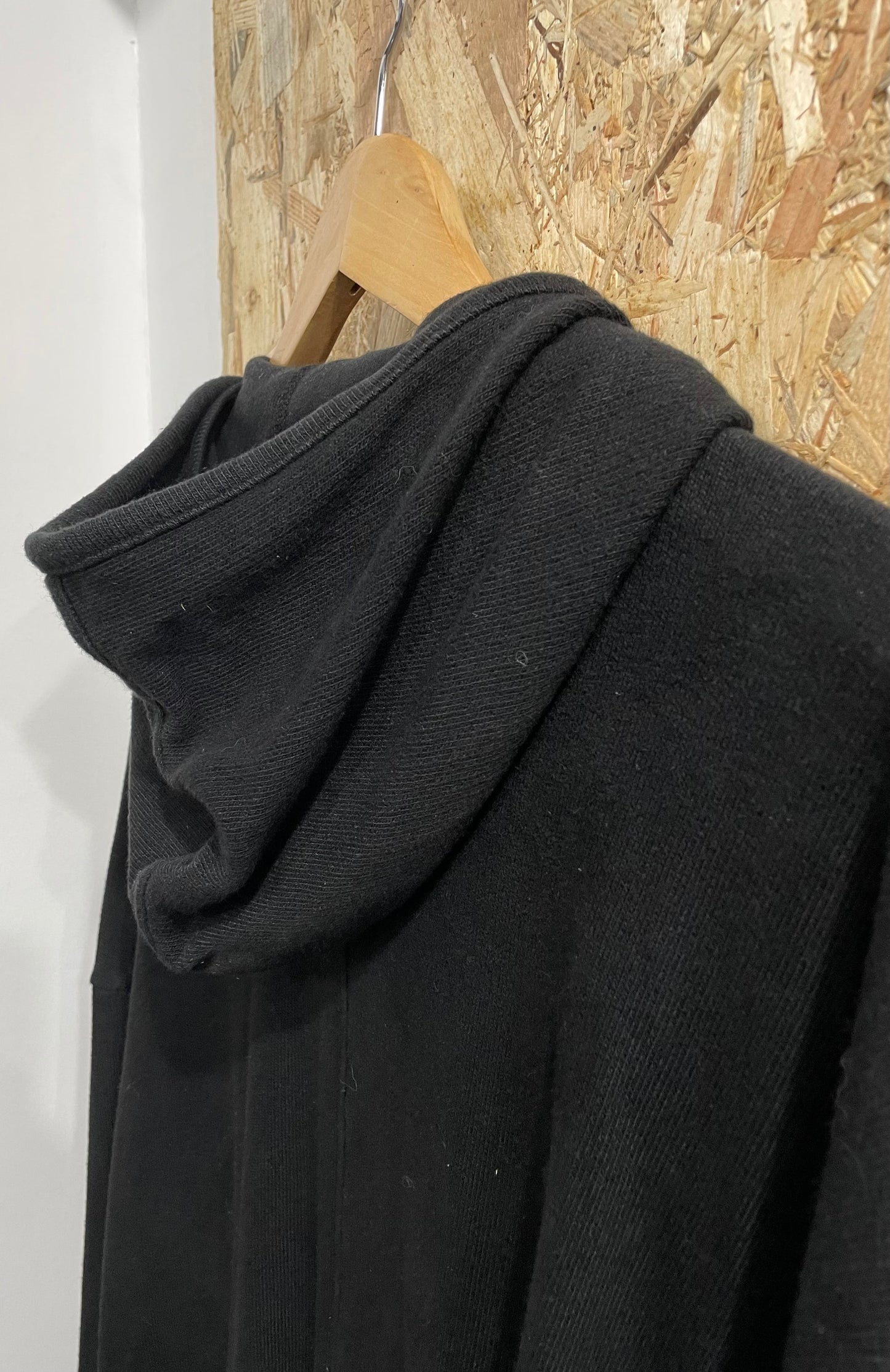 Damir Doma Silent Black Long Line Hoodie Jacket Zip Front Extra Large