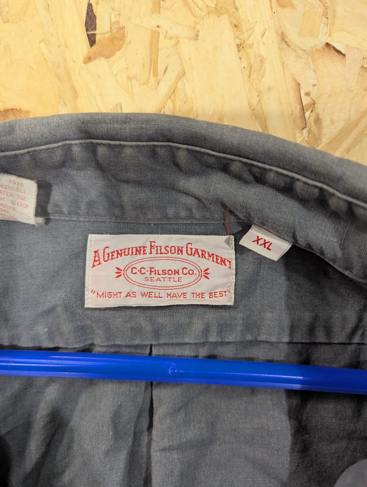 Filson Shelter Cloth Shirt Mens XXL Charcoal Grey Cotton Canvas USA