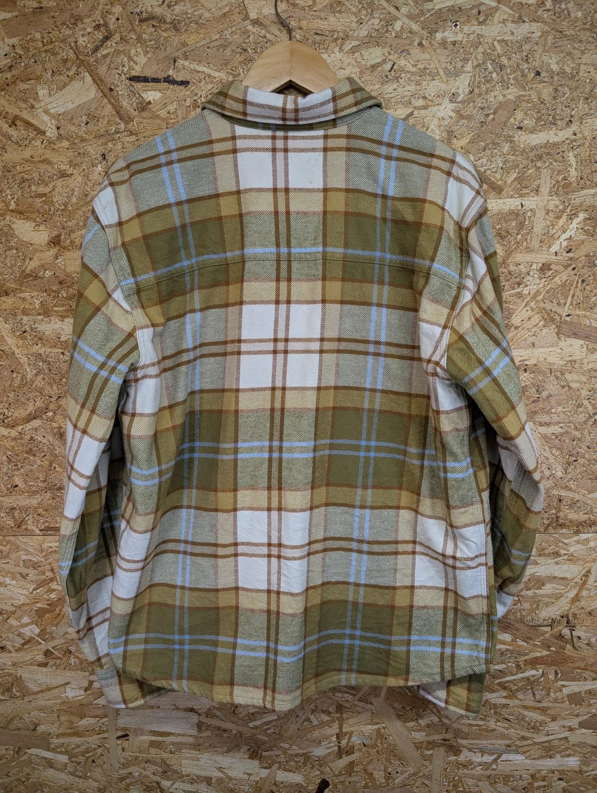 Dickies Plaid Shirt Men’s Medium Button-Up Casual Check Flannel Green