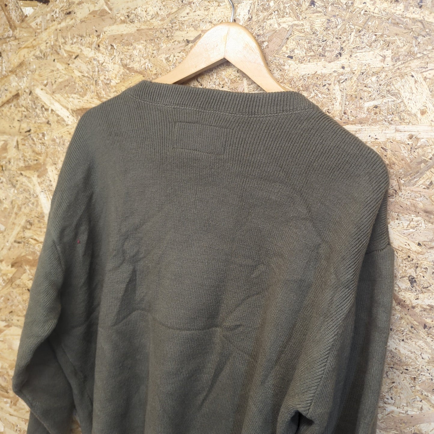 Filson Khaki 100% Virgin Wool 702 Crew Neck Jumper Weekender Sweater USA Large