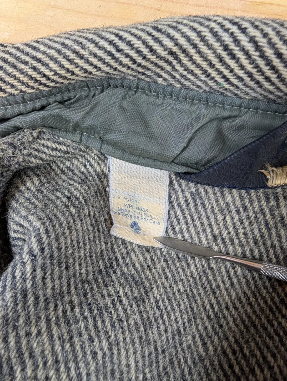Vintage Woolrich Mackinaw Jacket Mens Large Grey Herringbone Overshirt USA 80s