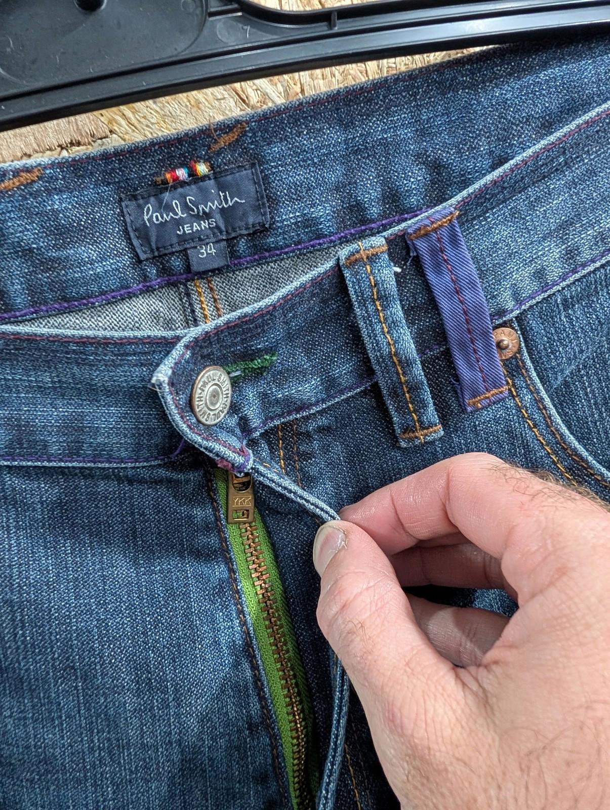 Paul Smith Jeans W34 L32 Men Straight Leg Regular Fit Vintage Y2K Navy Blue