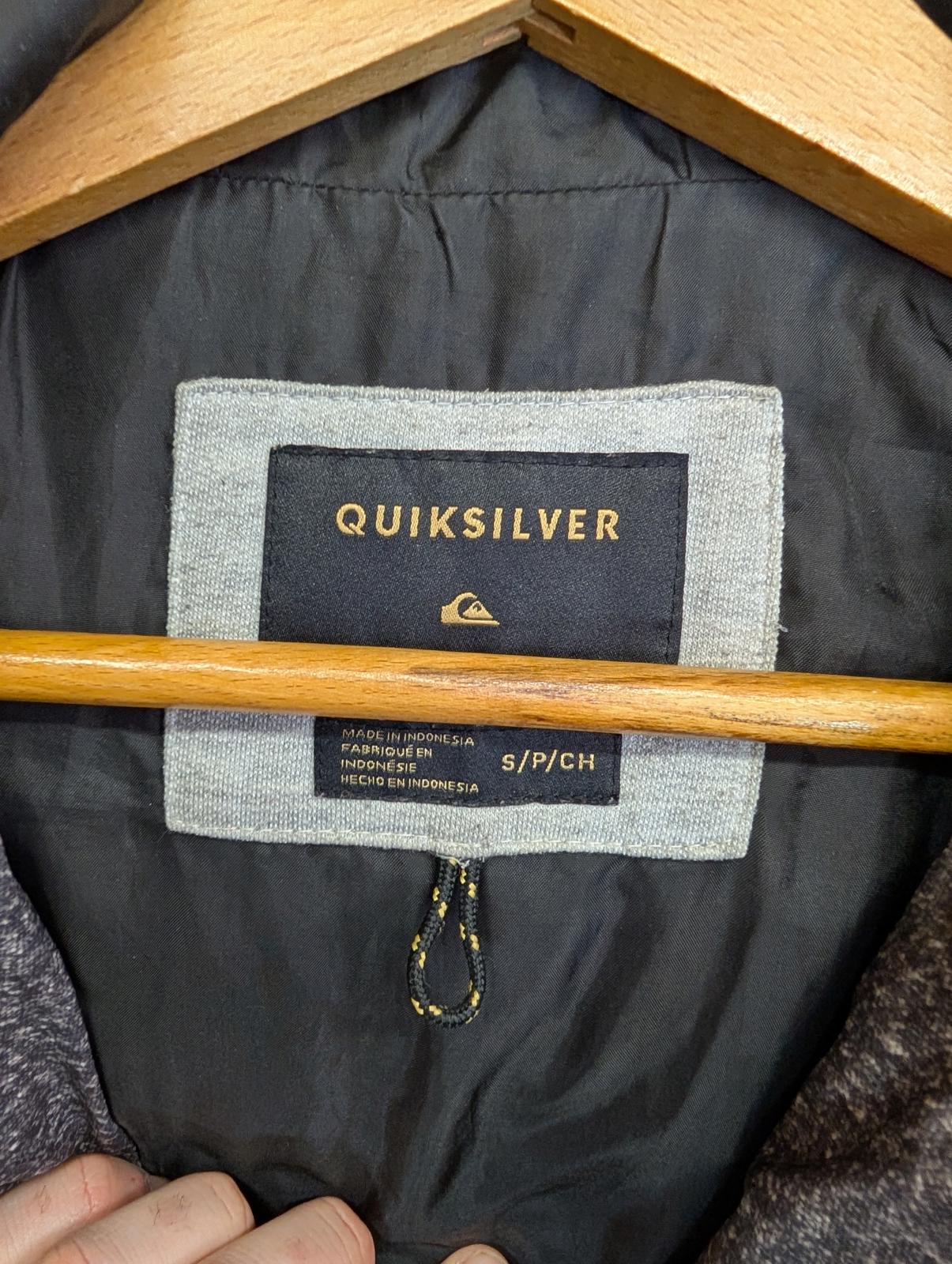 Quiksilver Mens Jacket Small Puffa Grey Silver White Padded