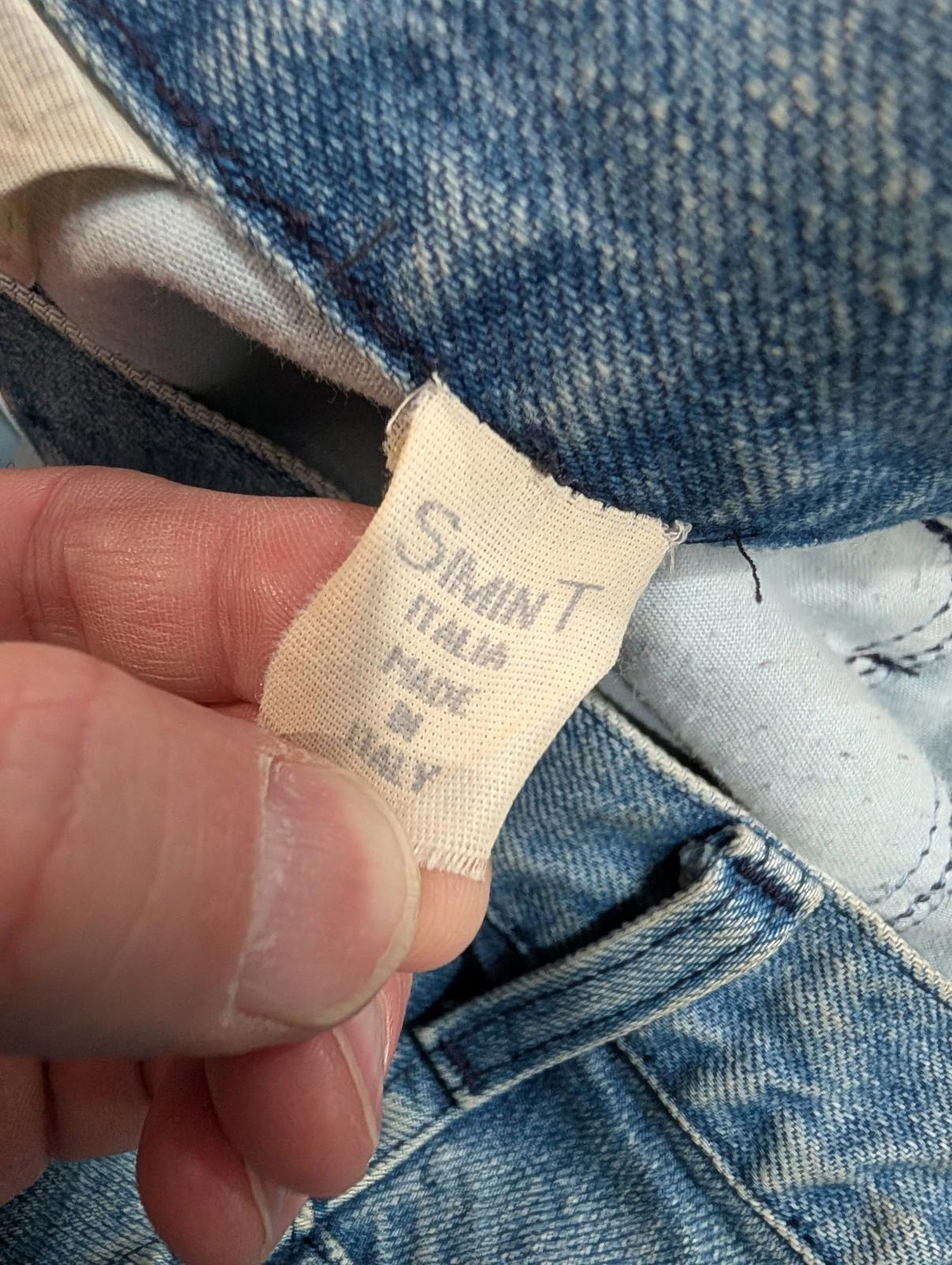 Armani Jeans Mens Size W34 L29 Vintage 90s Stonewashed Blue Denim Straight Leg